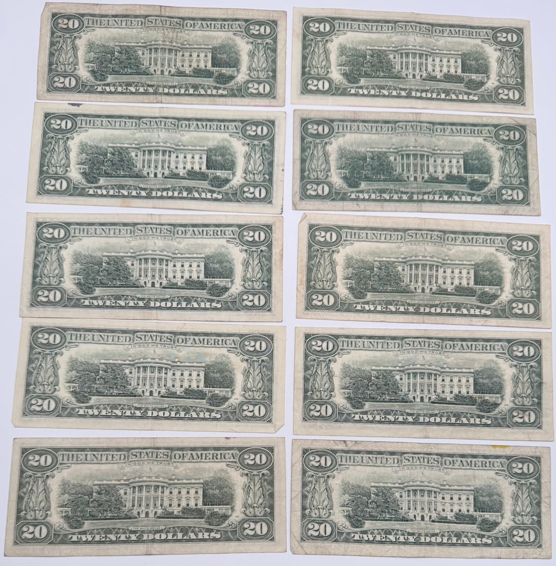 Ten Twenty Dollar Bills - 2