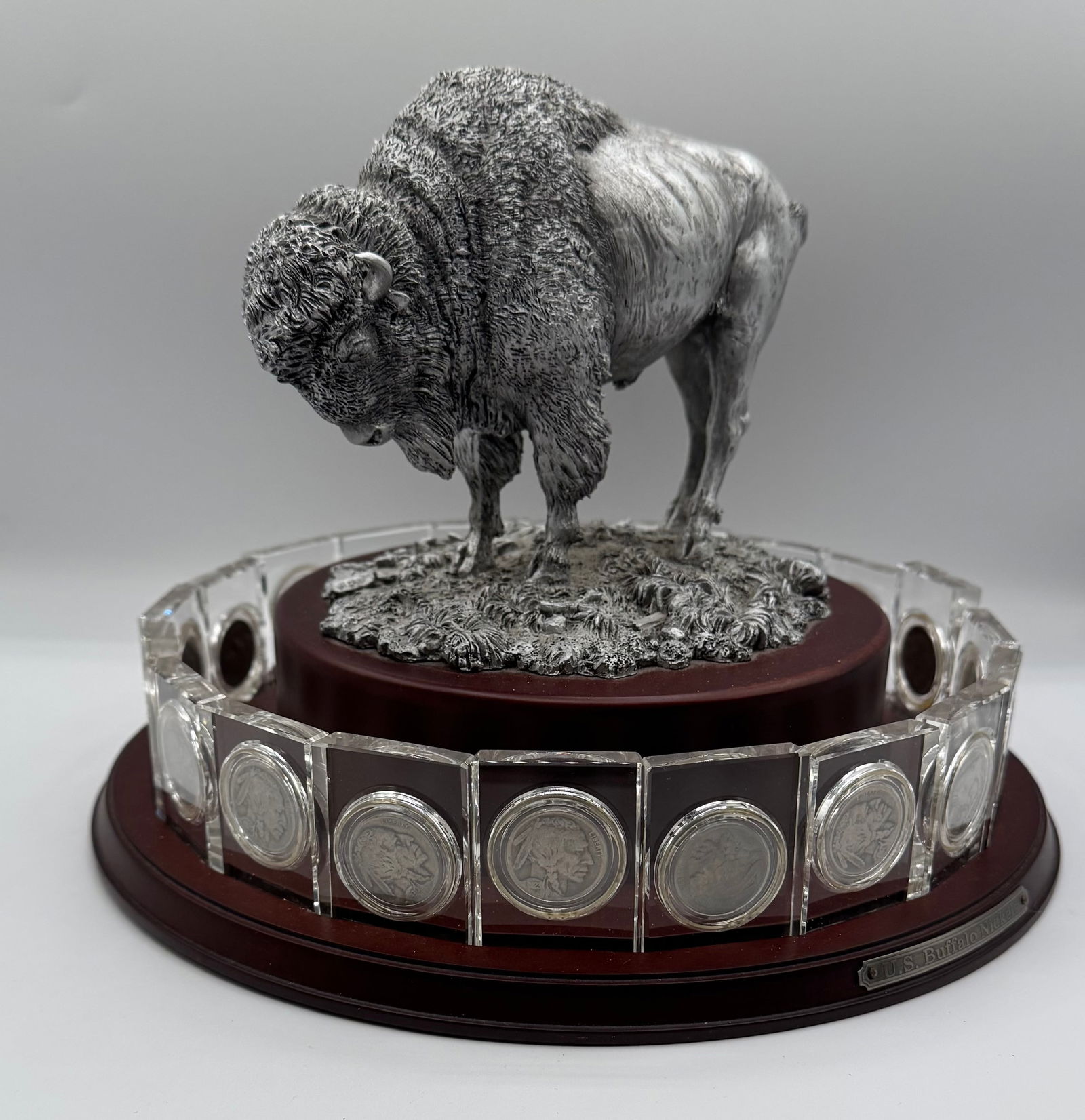 DANBURY MINT U.S. BUFFALO NICKELS IN CRYSTAL SLABS, 1918-1938 - 2