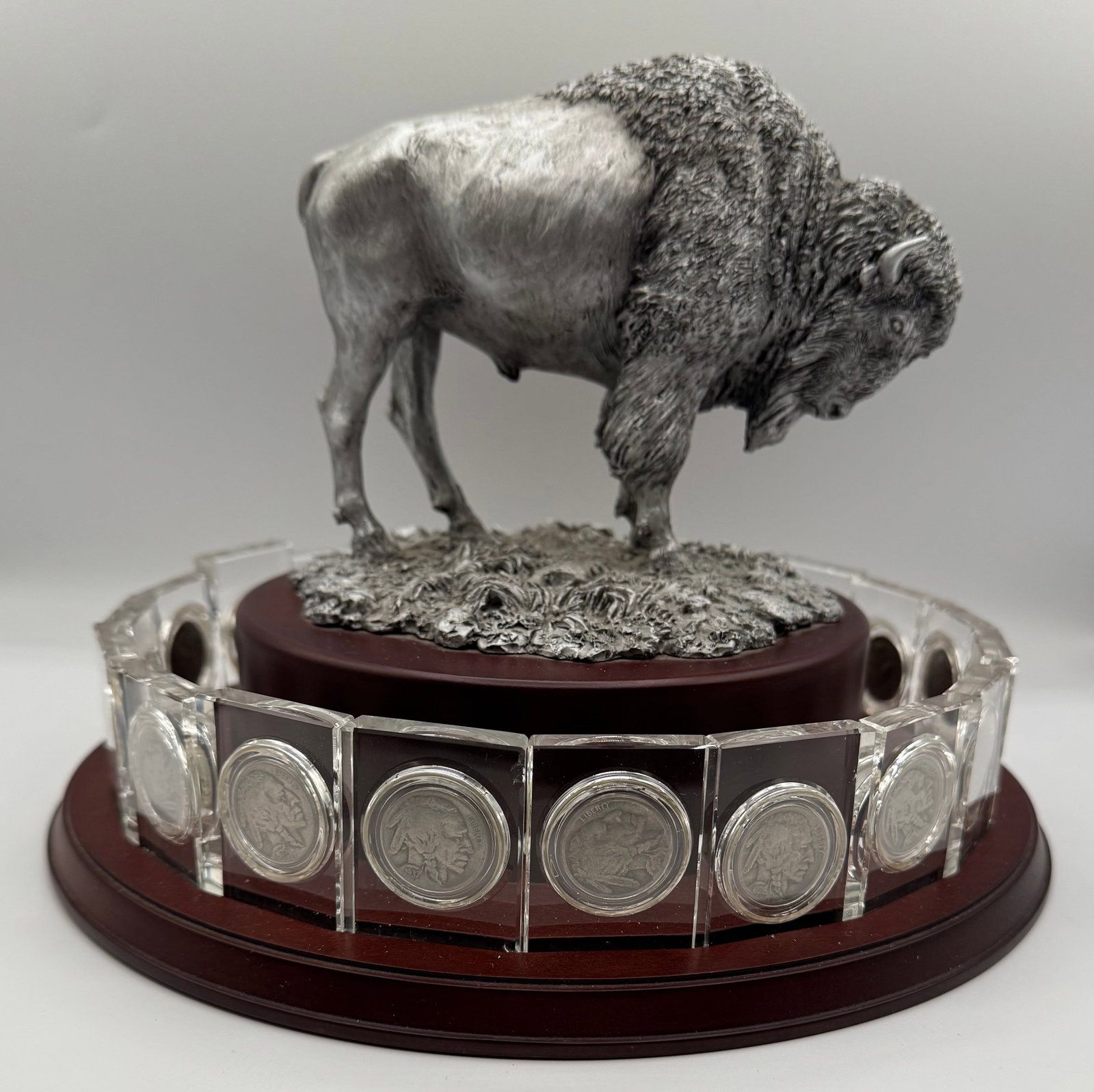 DANBURY MINT U.S. BUFFALO NICKELS IN CRYSTAL SLABS, 1918-1938 - 3