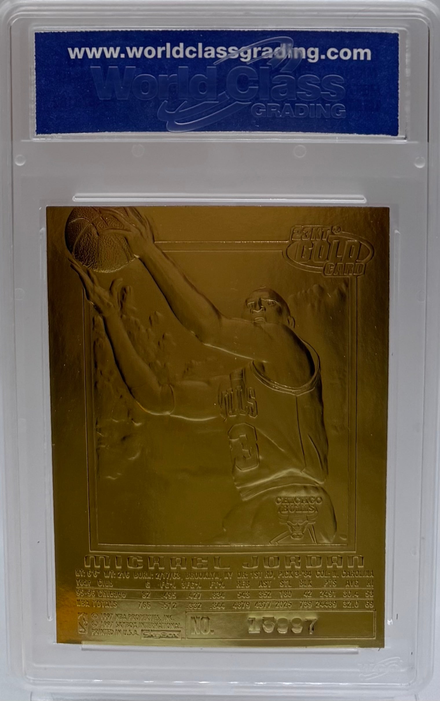 Michael Jordan Red Metallic Signature Series Card - 2