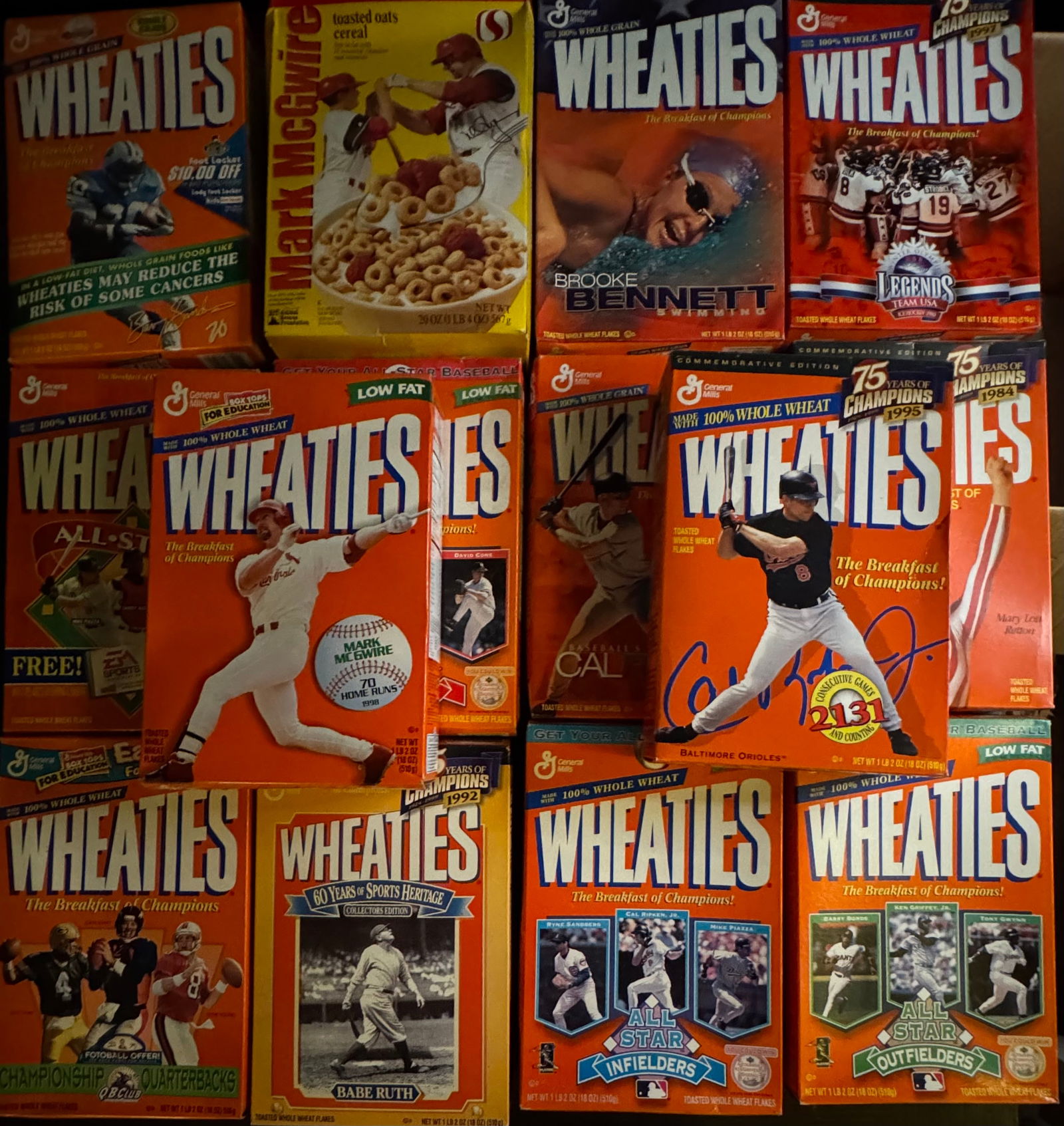 Babe Ruth, Joyn Elway, Cal Ripken & More Wheaties Boxes Sealed (1 of 1)