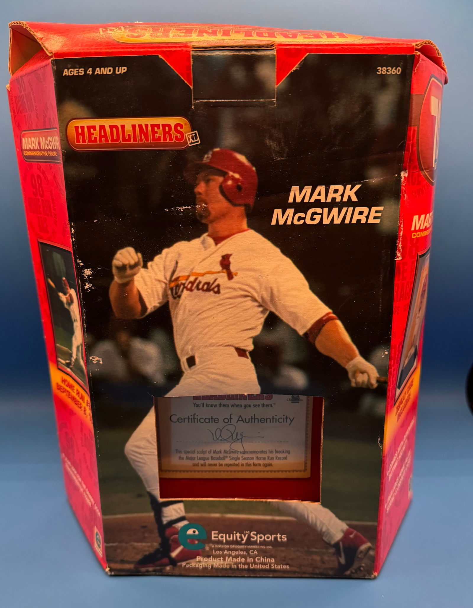 MLB HEADLINERS Mark McGwire Cardinals 70 Home Runs Commemorative Figure BNIB - 2
