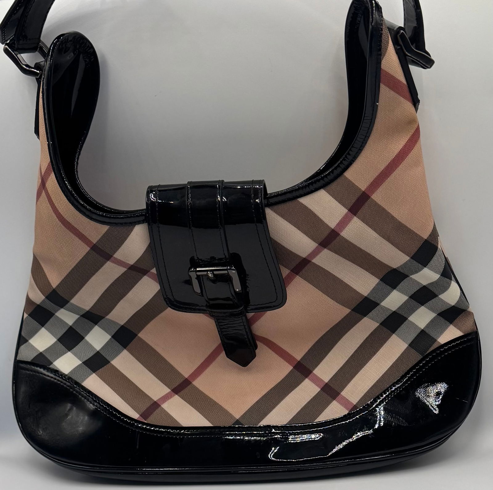 Burberry Brook Nova Check Hobo Shoulder Bag (1 of 2)