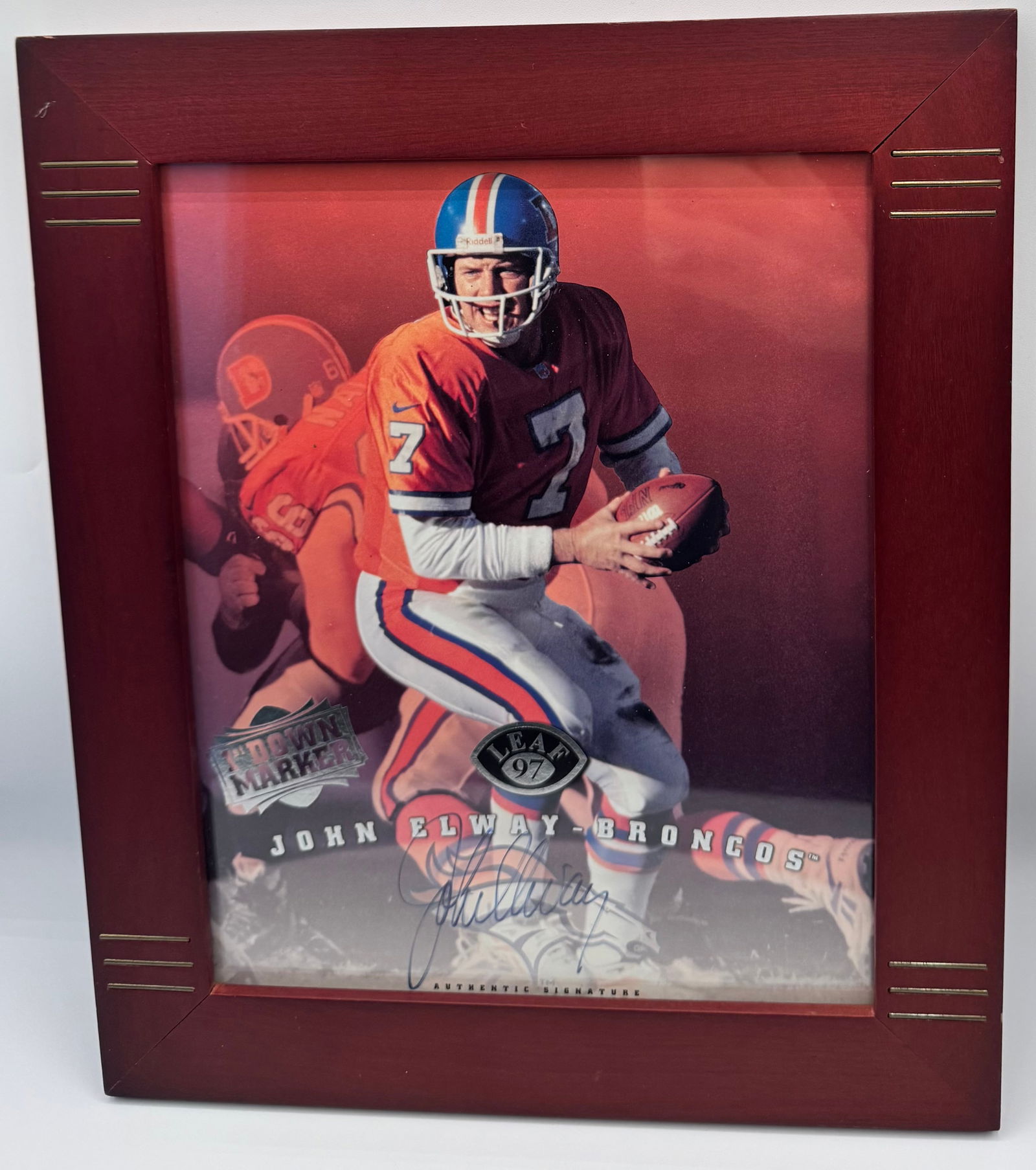1997 John Elway Autographed Framed Jumbo Card (1 of 1)