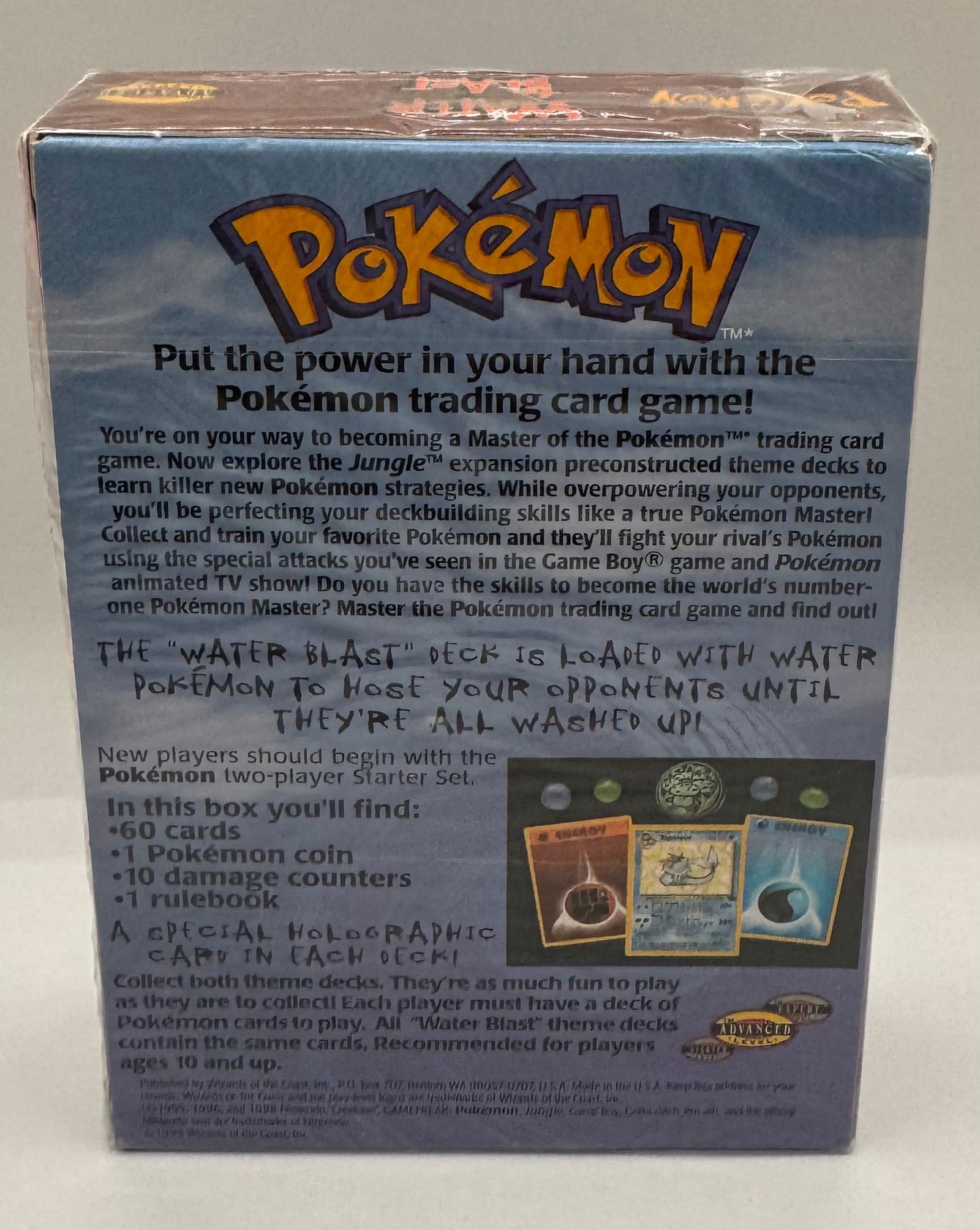 1999 Pokémon Jungle Set Water Blast Theme Deck, Factory Sealed - 2