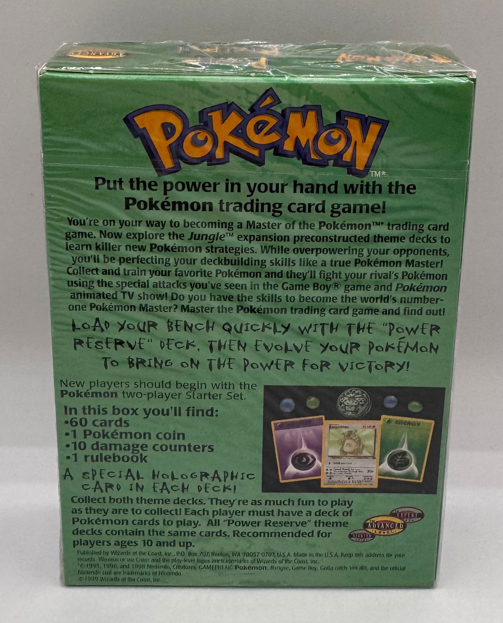 1999 Pokémon Jungle Set Power Reserve Theme Deck, Factory Sealed - 2