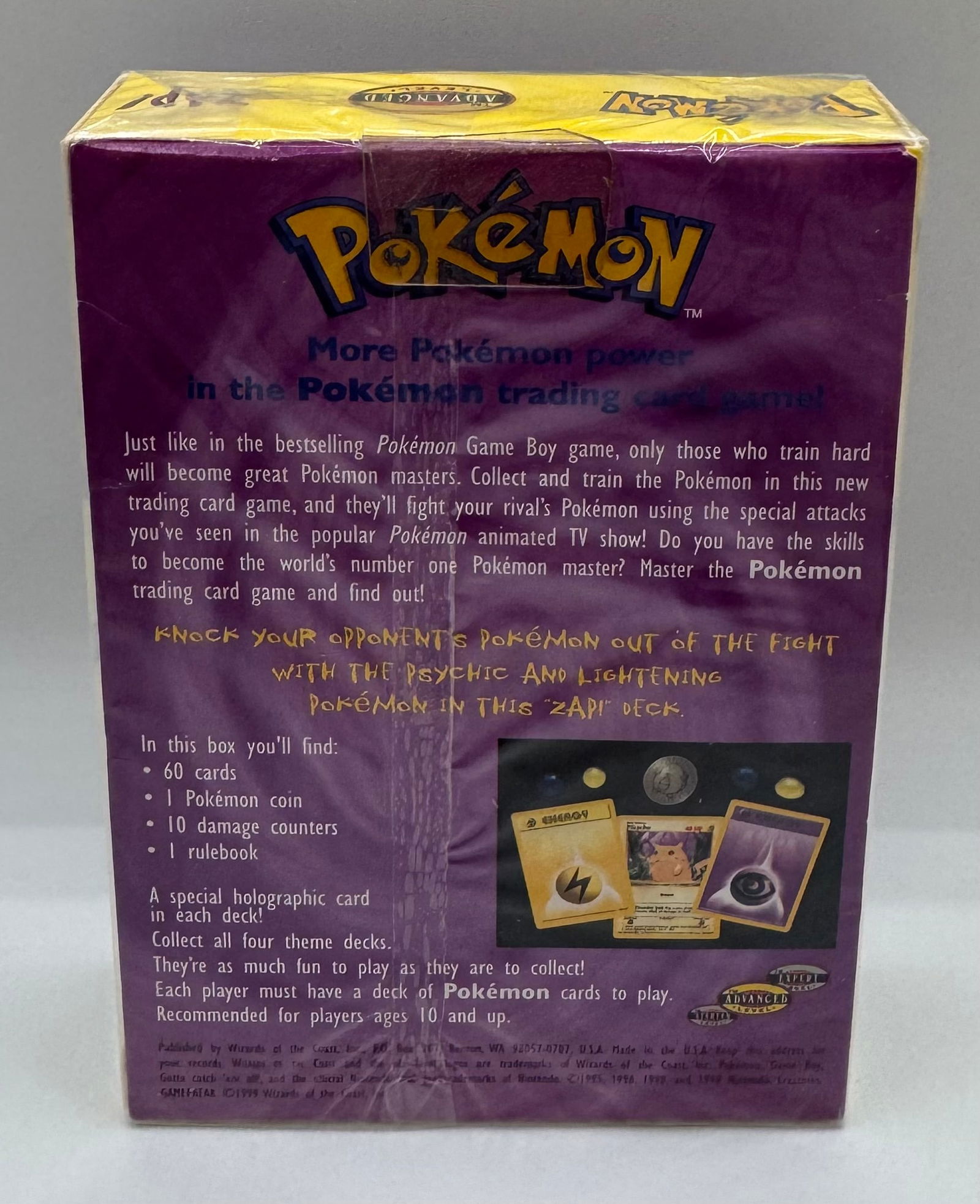 1999 Pokémon Zap Theme Deck, Factory Sealed - 2