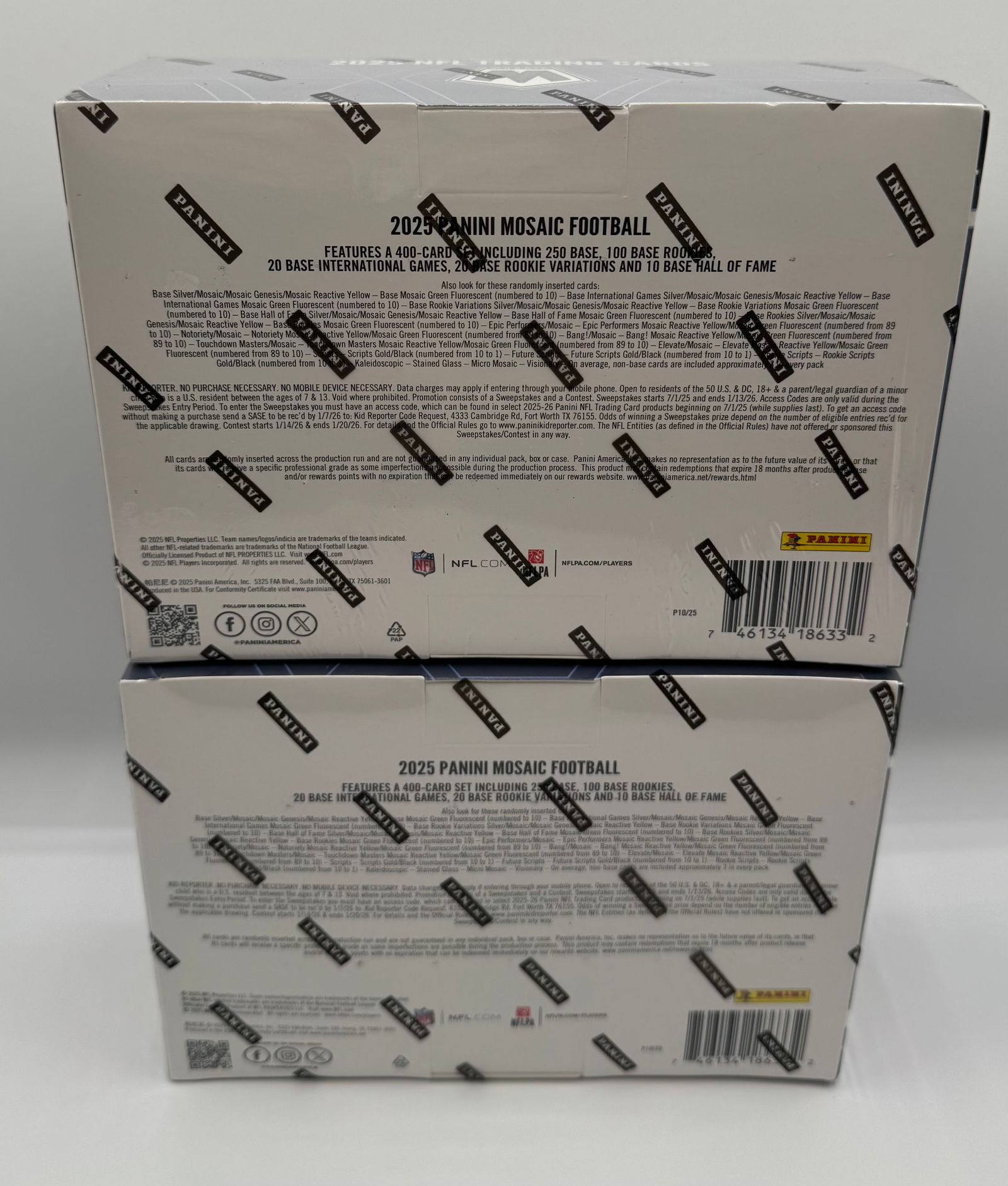 (2) 2025 Panini Mosaic NFL Football Mega Boxes - Factory Sealed - 2
