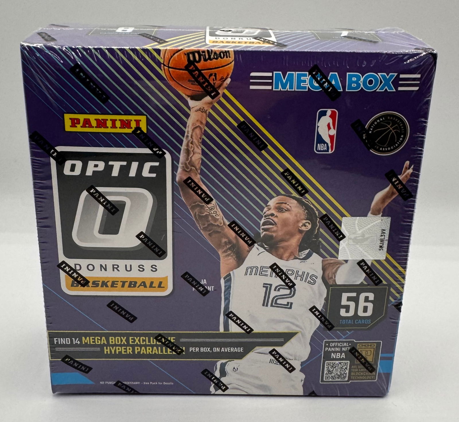 Panini Donruss Optic Basketball Mega Box - Factory Sealed - Hyper Parallels: Panini Donruss Optic Basketball Mega Box - Factory Sealed - Hyper Parallels. Factory-sealed Panini Donruss Optic Basketball Mega Box featuring Ja Morant on the cover. Contains 56 total cards and