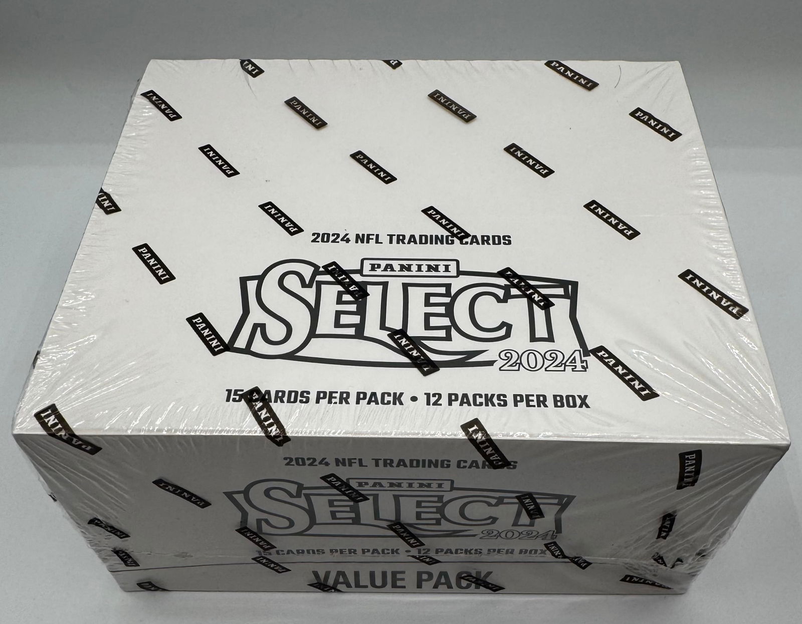 2024 Panini Select NFL Football Value Pack Box - Factory Sealed - 12 Packs: 2024 Panini Select NFL Football Value Pack Box - Factory Sealed - 12 Packs. Factory-sealed box of 2024 Panini Select NFL Football Value Packs. Contains 12 packs with 15 cards per pack for a total of 1