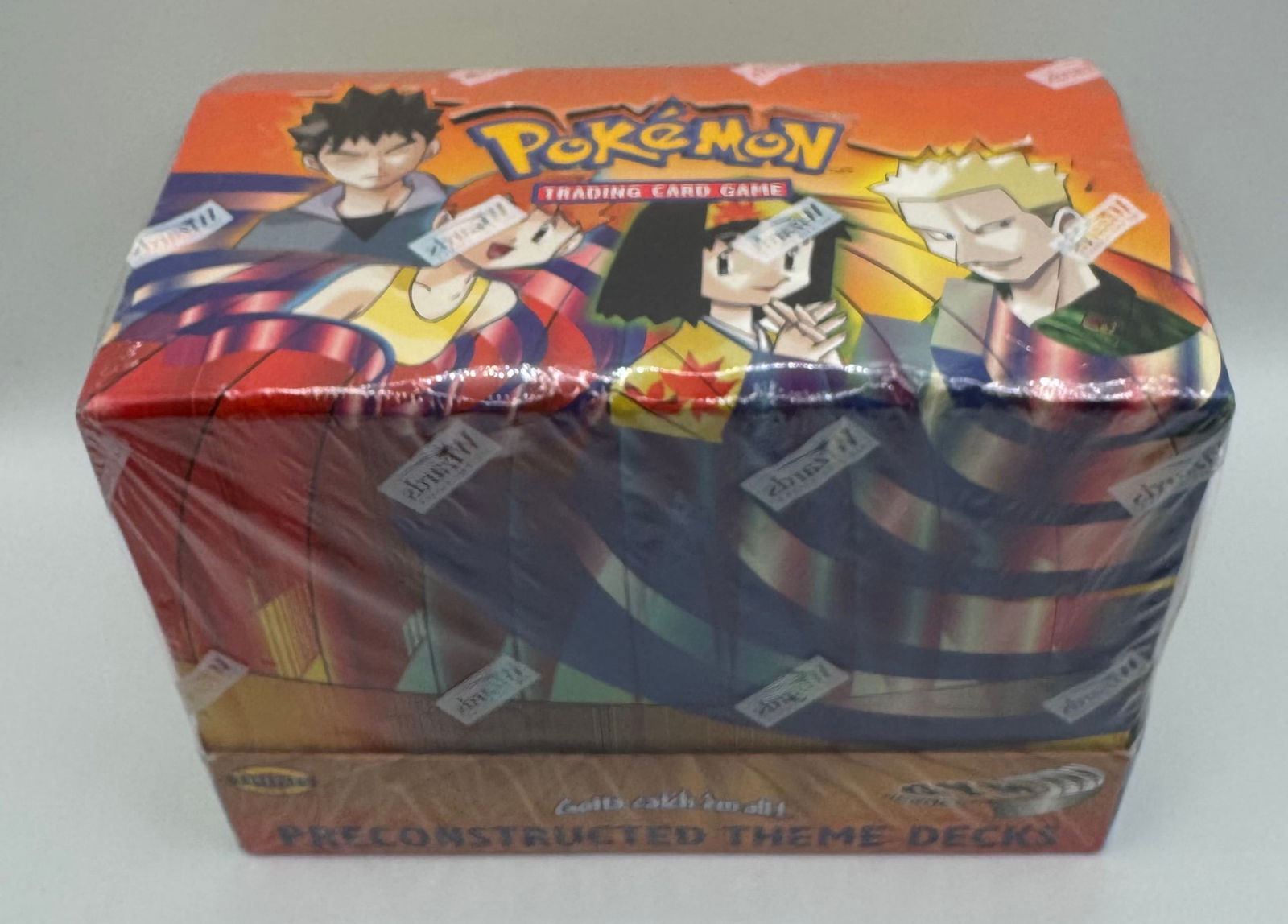 2000 Pokemon Gym Heroes Factory Sealed Theme Deck Display Box (8 Decks) - WOTC: Manufacturer: Wizards of the Coast (WOTC) Release Year: 2000 Set: Gym Heroes Seal Status: Factory Sealed. Original WOTC branded wrap is intact. • Physical State: Vintage/New Old Stock.