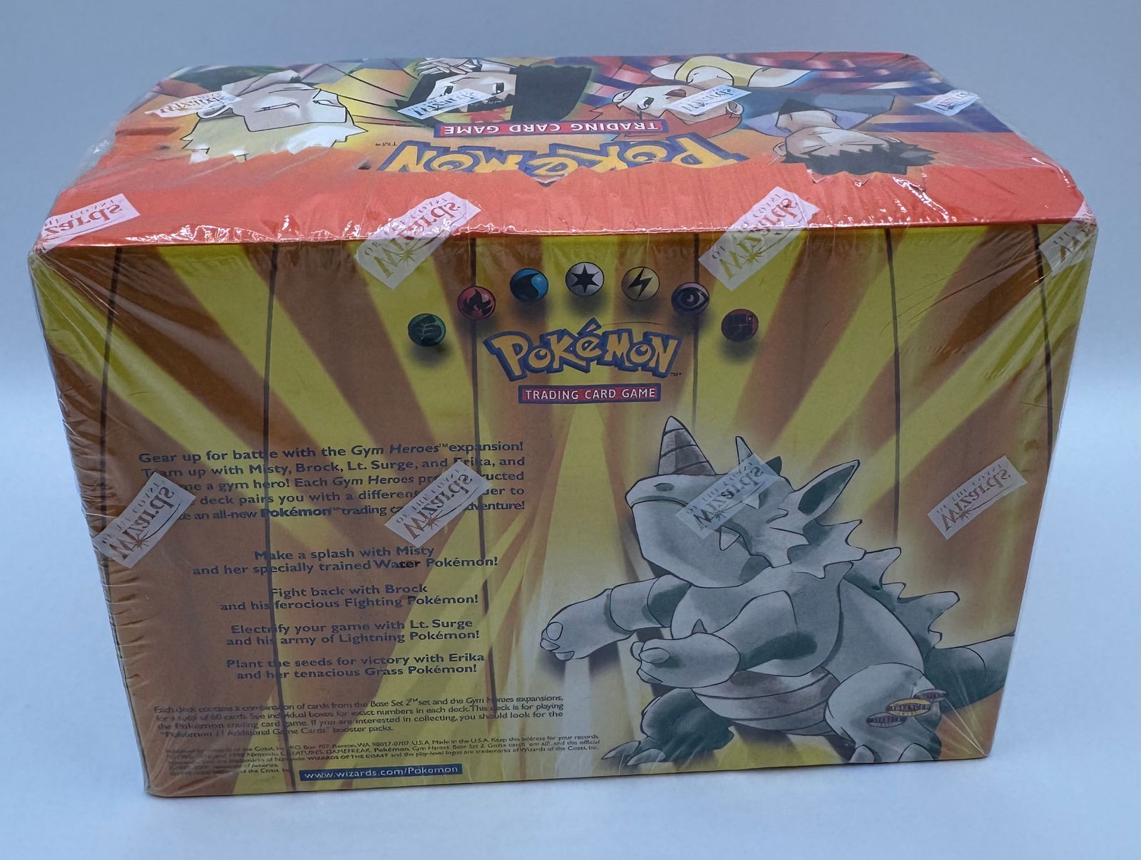 2000 Pokemon Gym Heroes Factory Sealed Theme Deck Display Box (8 Decks) - WOTC - 2