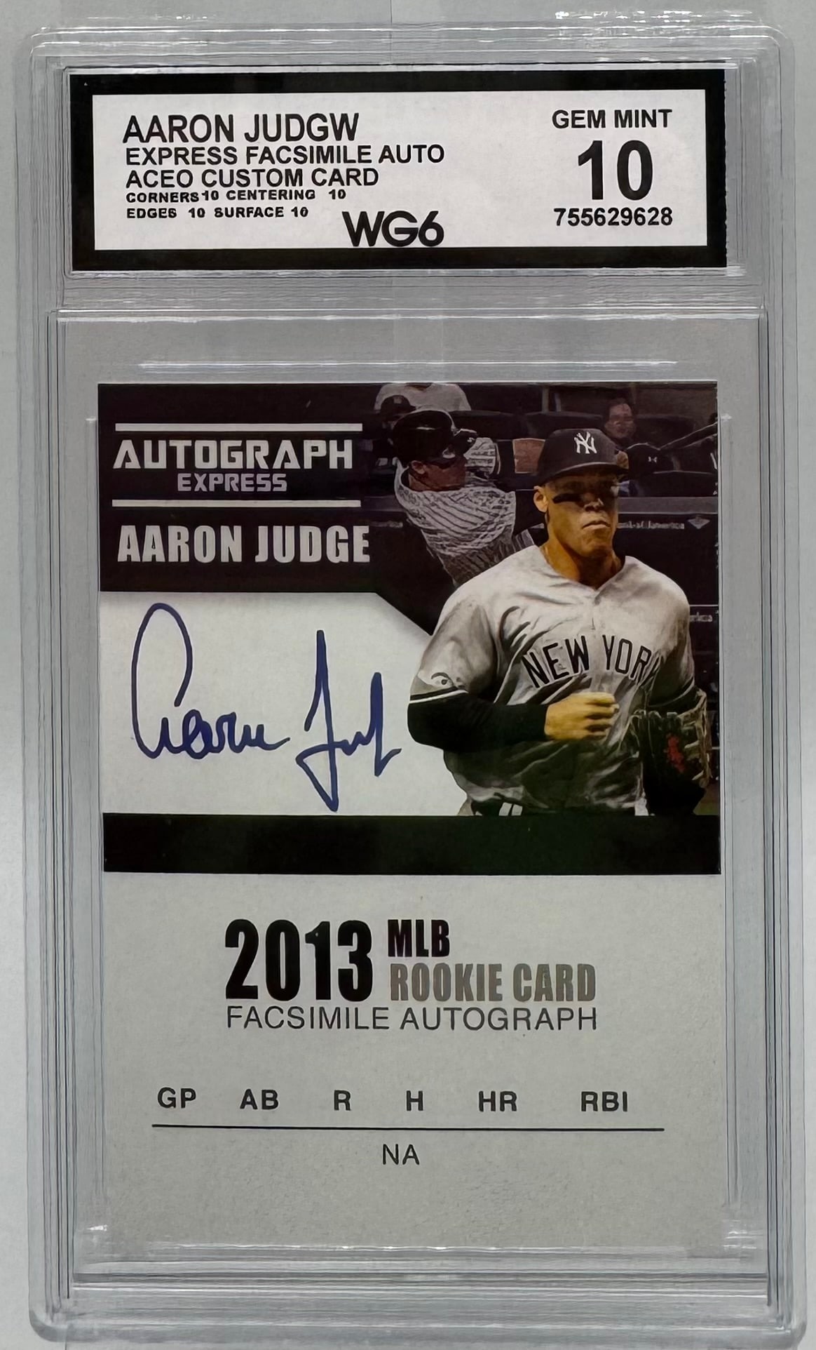 Aaron Judge ACEO Custom 2013 Rookie Card - WG6 10 (1 of 2)