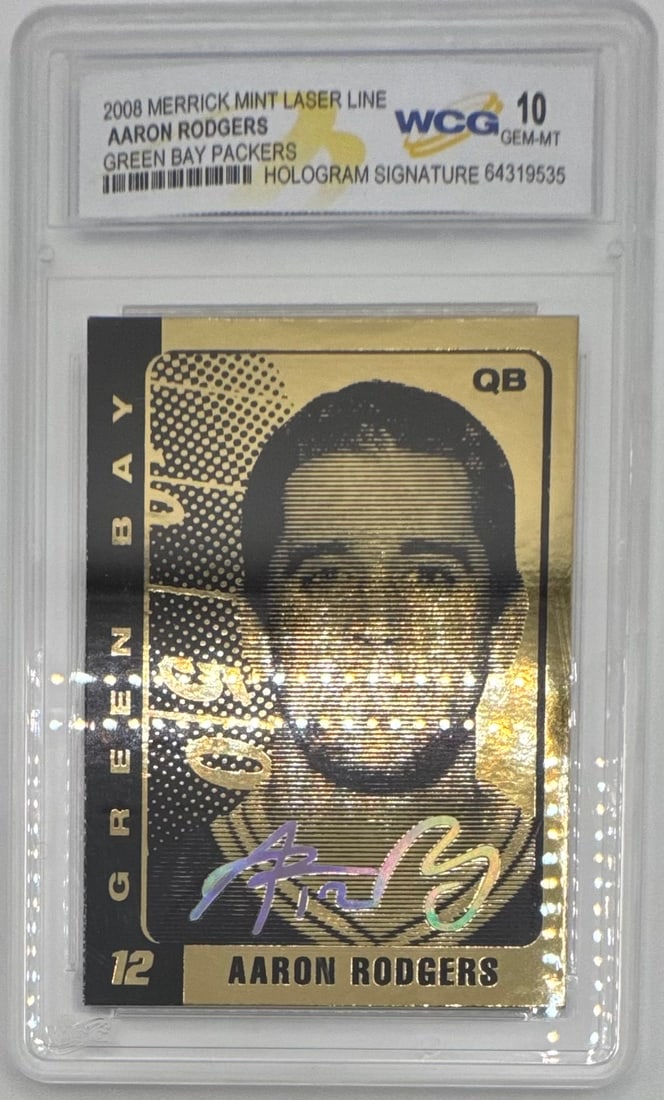2008 Merrick Mint Laser Line Aaron Rodgers - WCG 10 (1 of 2)