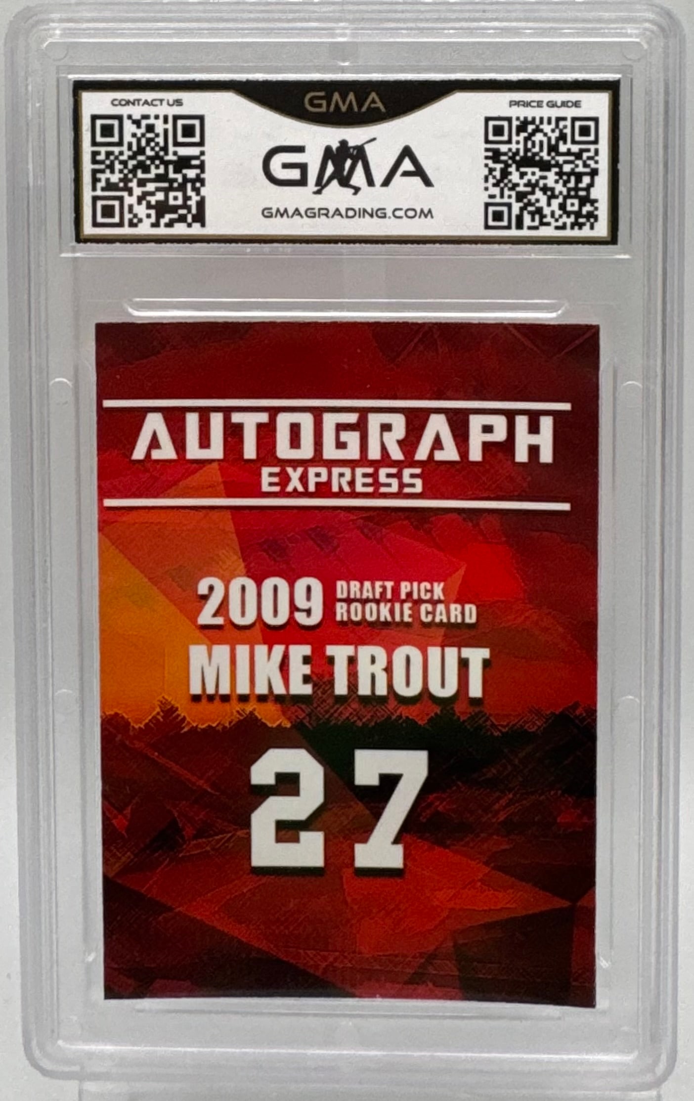 Mike Trout ACEO Custom 2009 Draft Pick Rookie Card - GMA 10 - 2