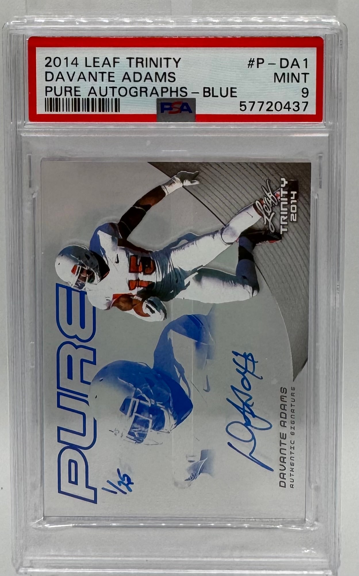 2014 Leaf Trinity Davante Adams "Pure" Blue Ink Rookie Auto #1/25 (1 of 2)