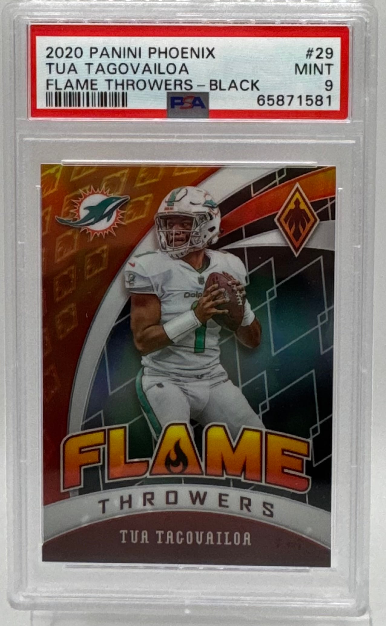 2020 Panini Phoenix "Flame Throwers" Black #29 Tua Tagovailoa /10 (1 of 2)