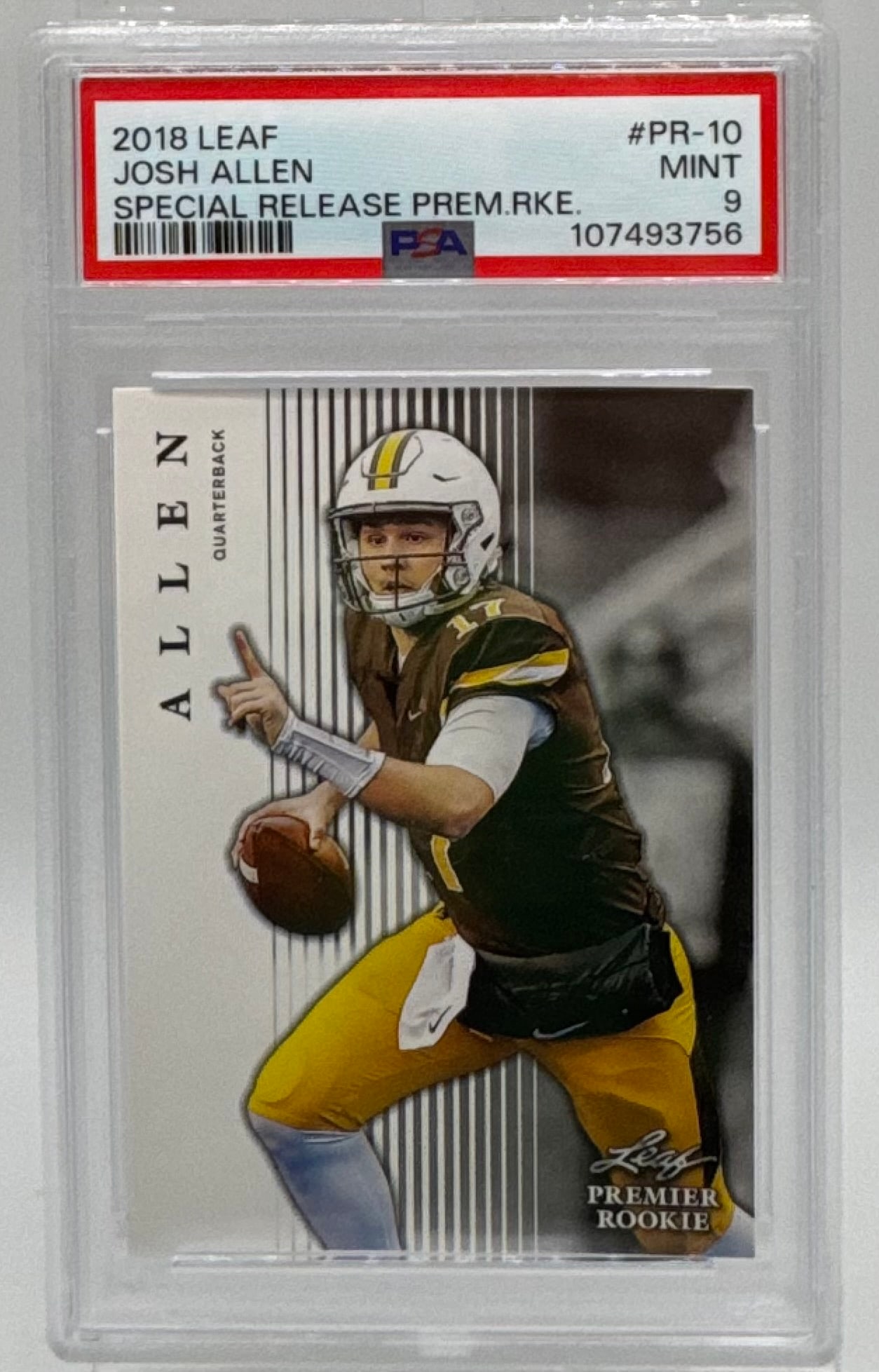 2018 Leaf Special Release Premier Rookie #PR-10 Josh Allen - PSA 9 Mint (1 of 2)