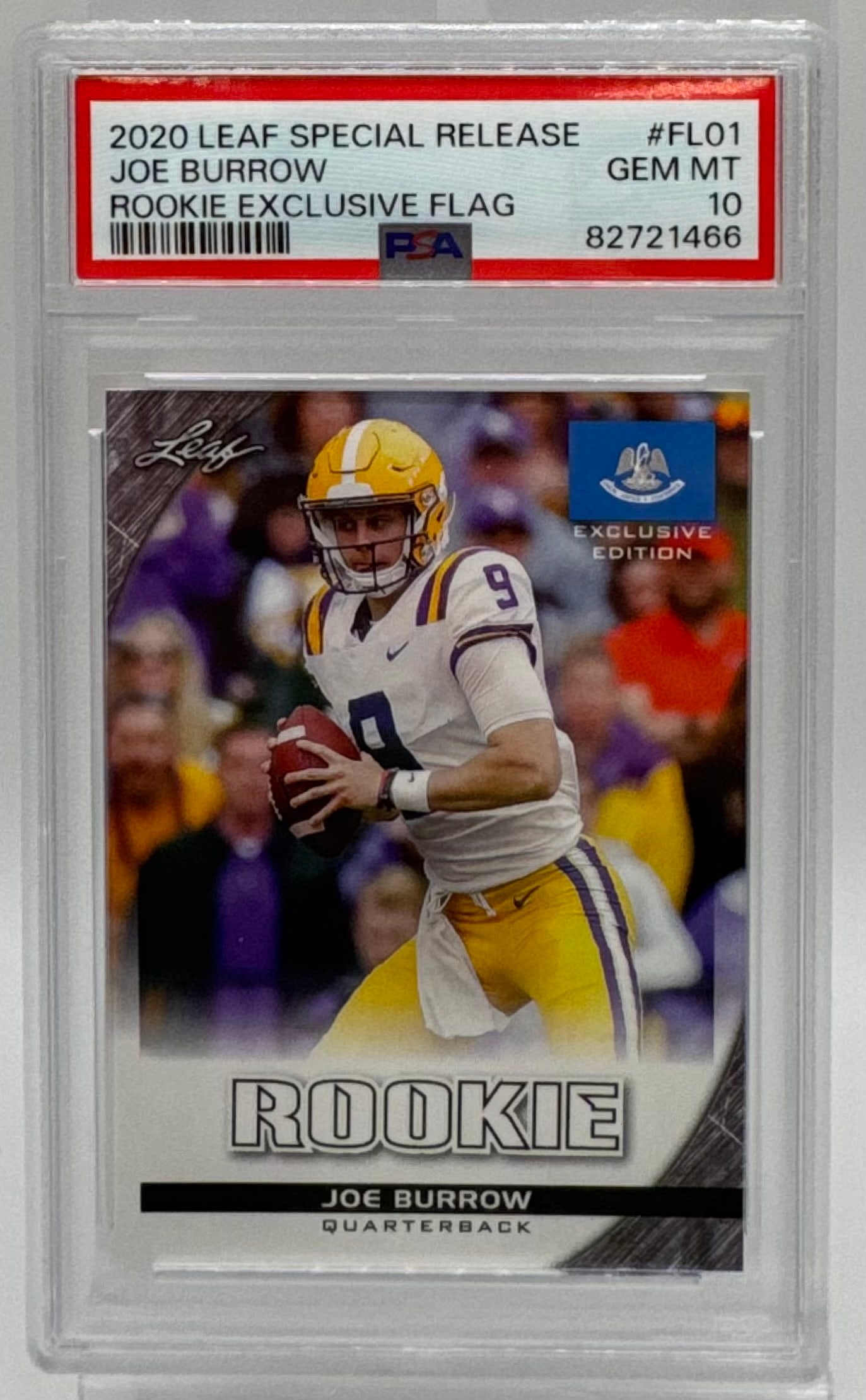 2020 Leaf Special Release "Rookie Exclusive Flag" #FL01 Joe Burrow - PSA 10 Gem-MT (1 of 2)