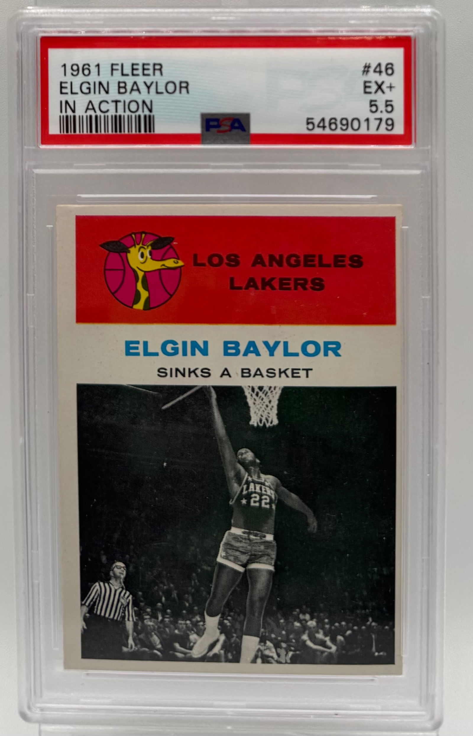 1961 Fleer Elgin Baylor "In Action" Rookie Era (1 of 2)