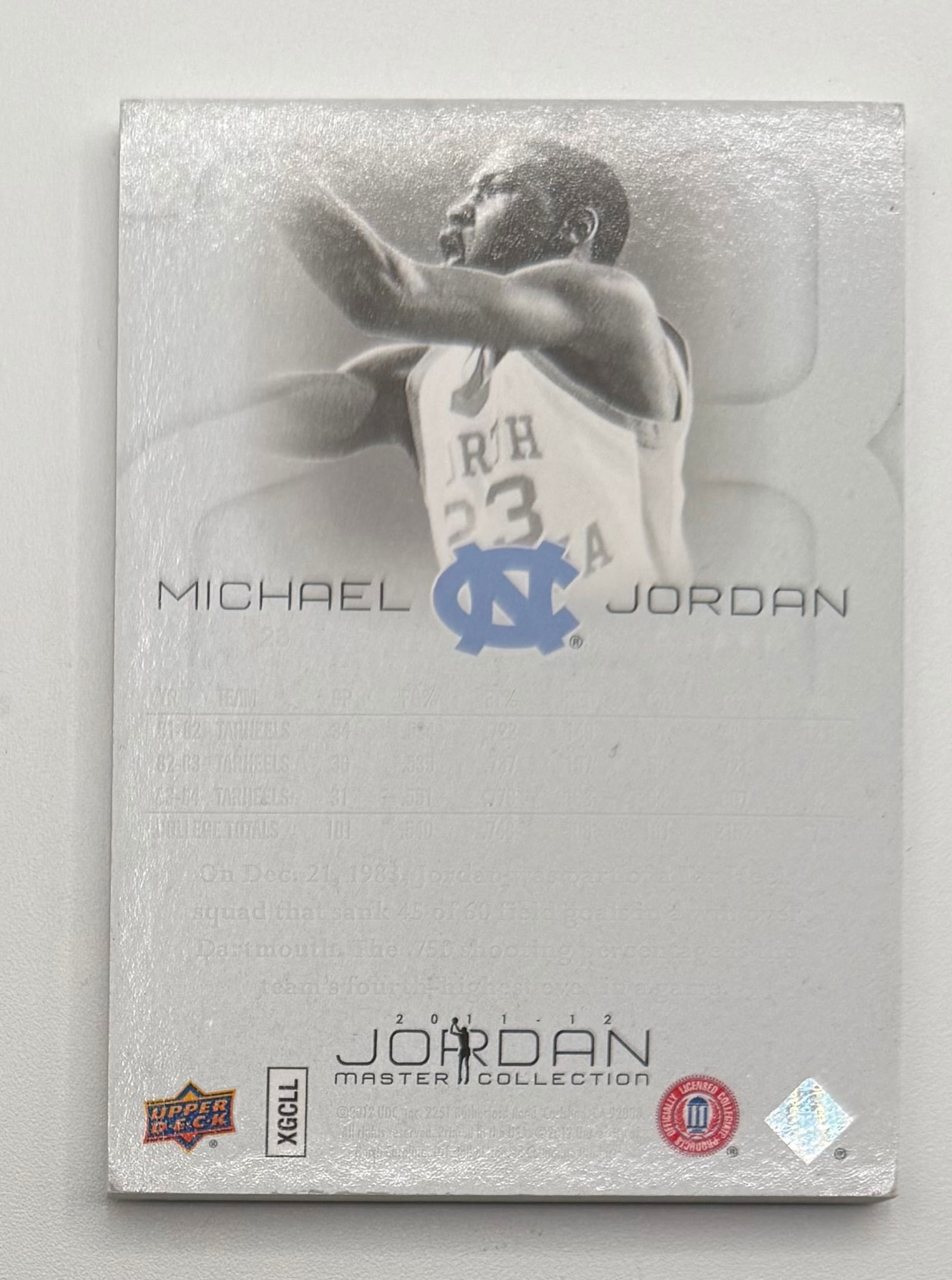 2011-12 Upper Deck Michael Jordan Master Collection "Tar Heals" #167/250 - 2