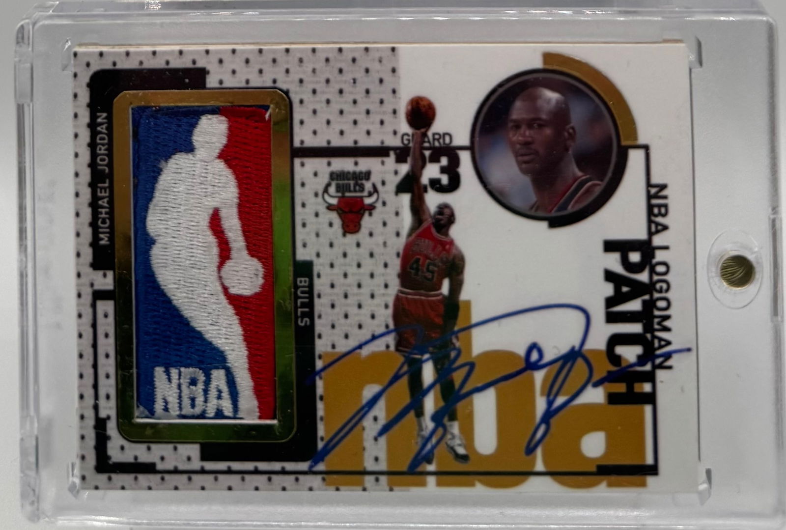 Michael Jordan Custom "NBA Logoman" Tribute Card - Facsimile Auto - 1998 Style (1 of 2)
