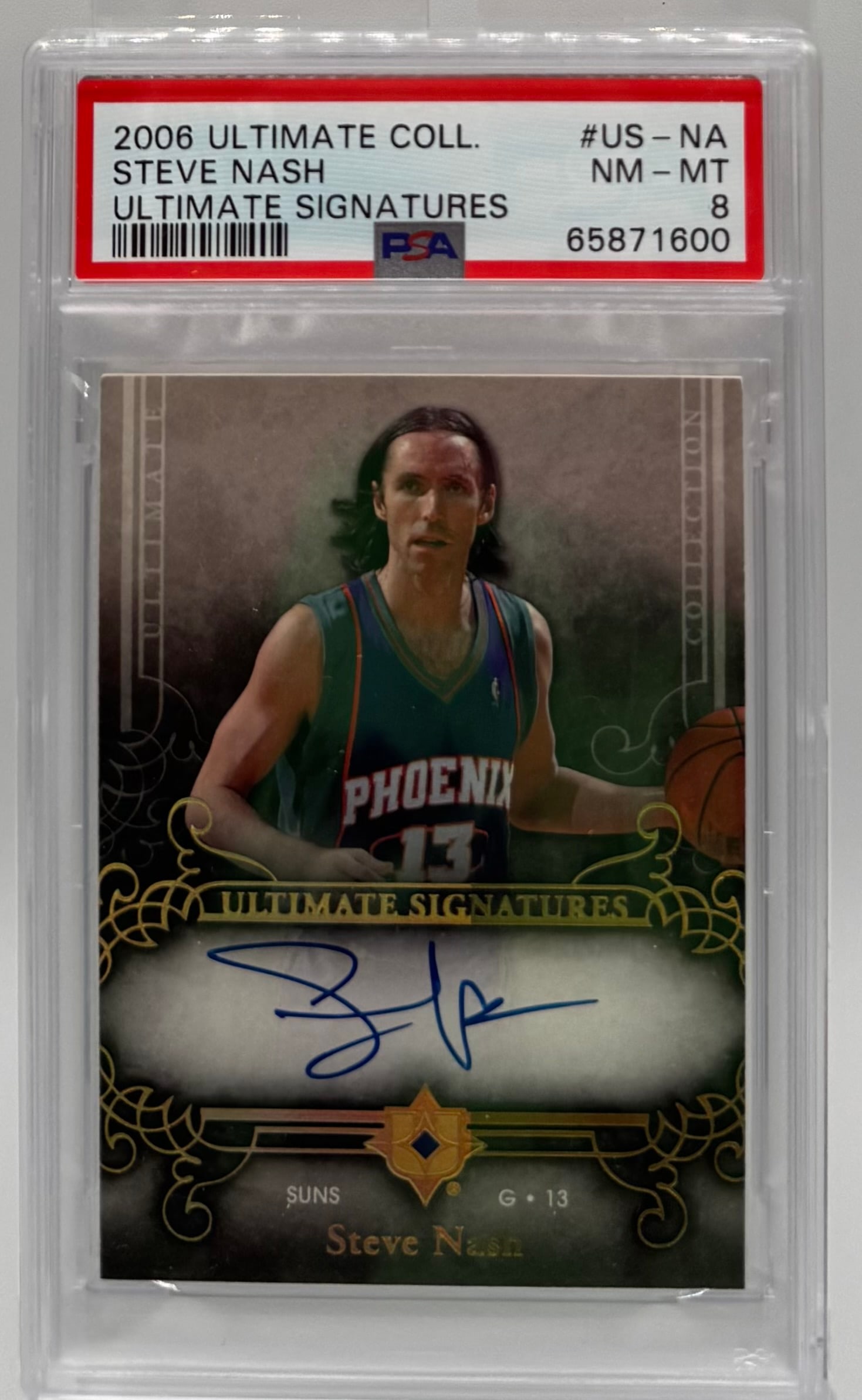 2006 Ultimate Collection Steve Nash "Ultimate Signatures" On-Card Auto – PSA 8 (1 of 2)