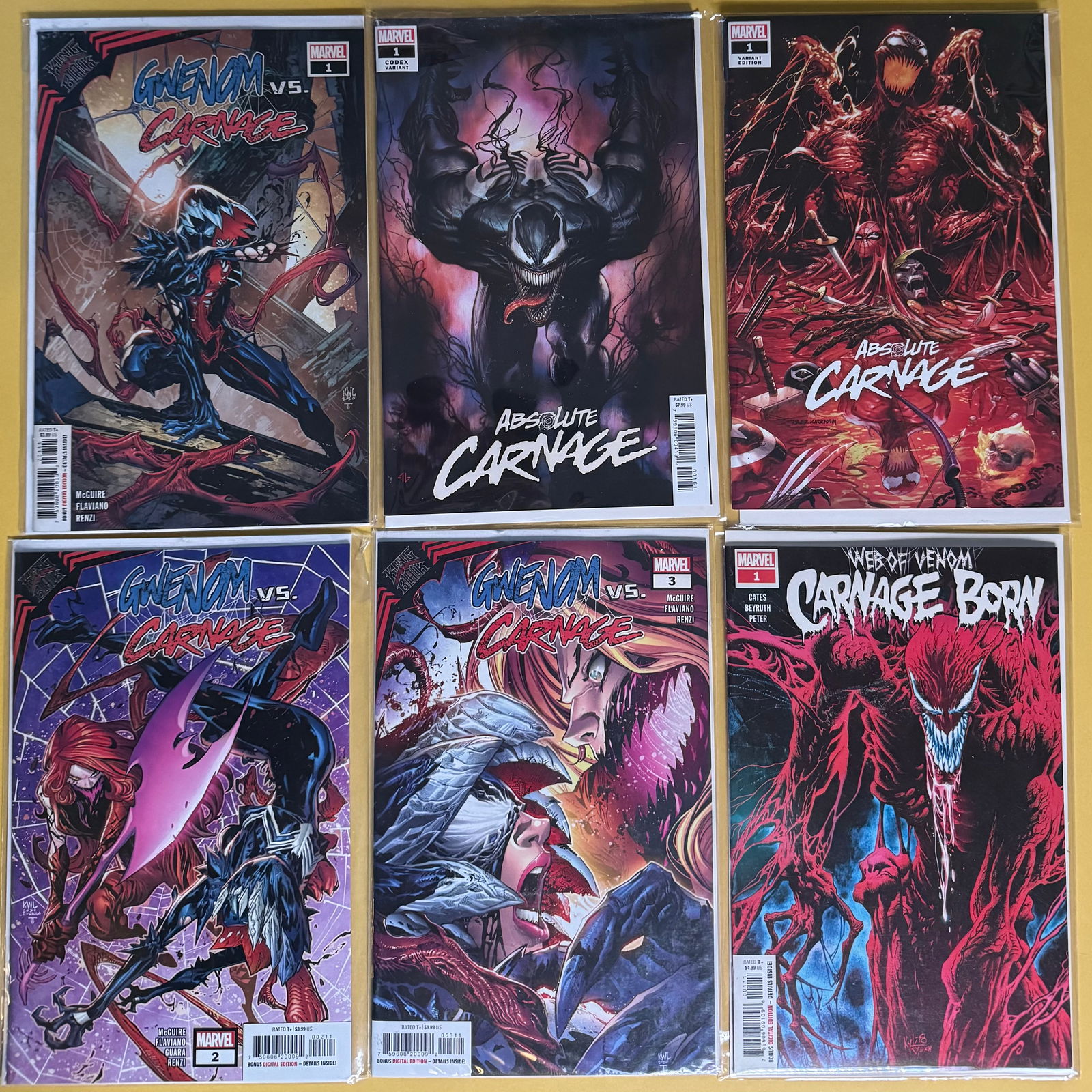 Marvel Symbiote Comic Lot (6 Books) - Complete Gwenom vs. Carnage + Variants (1 of 1)