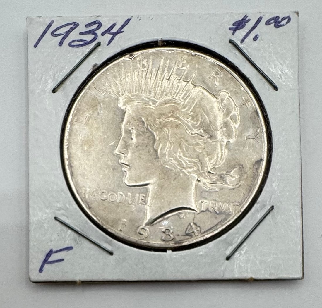 1934 Peace Silver Dollar - Philadelphia Mint (1 of 2)