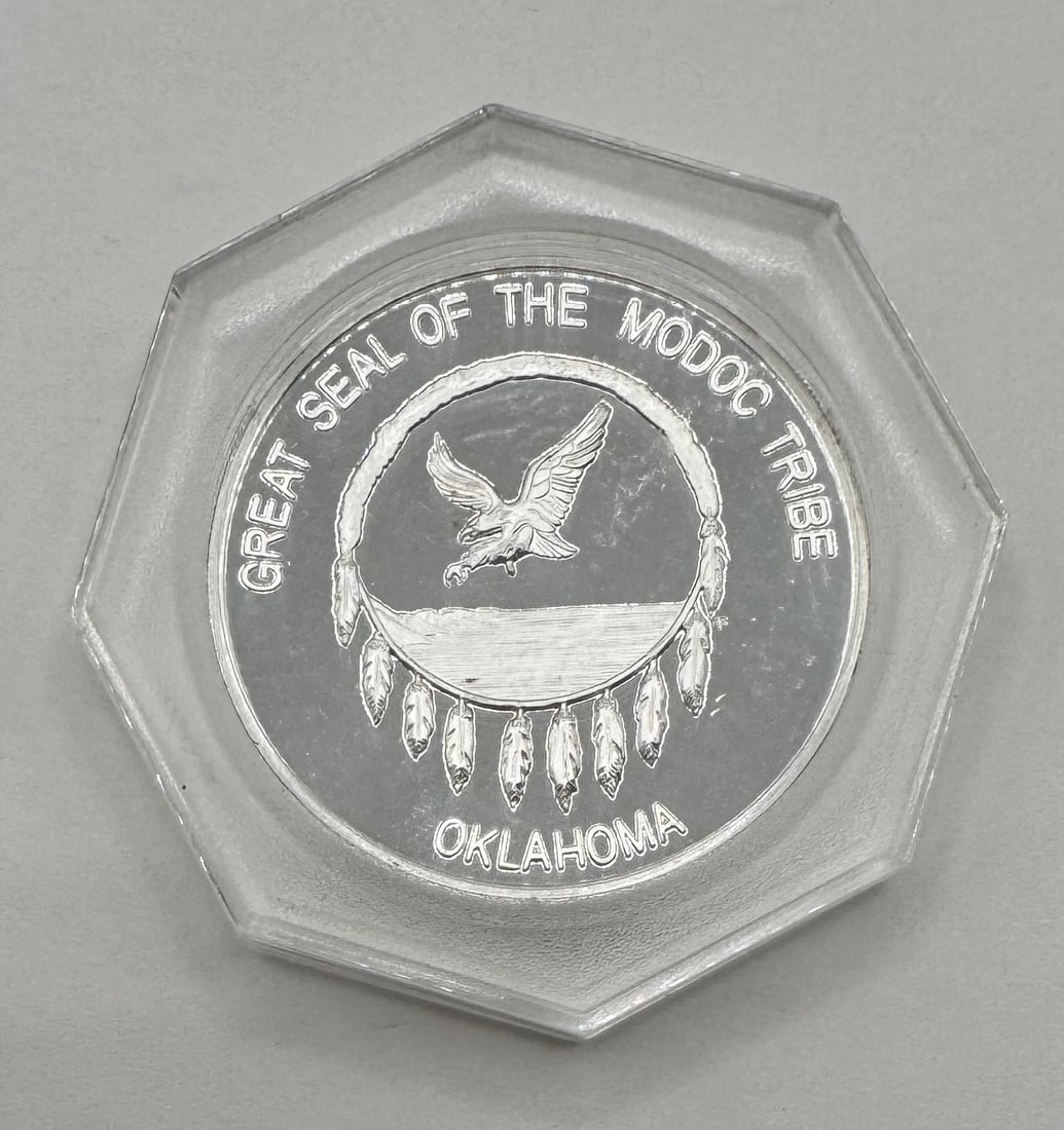 1976 .999 Silver Sovereign Nation of the Modoc Tribe Silver Round - "Captain Jack" - Proof-Like - 2