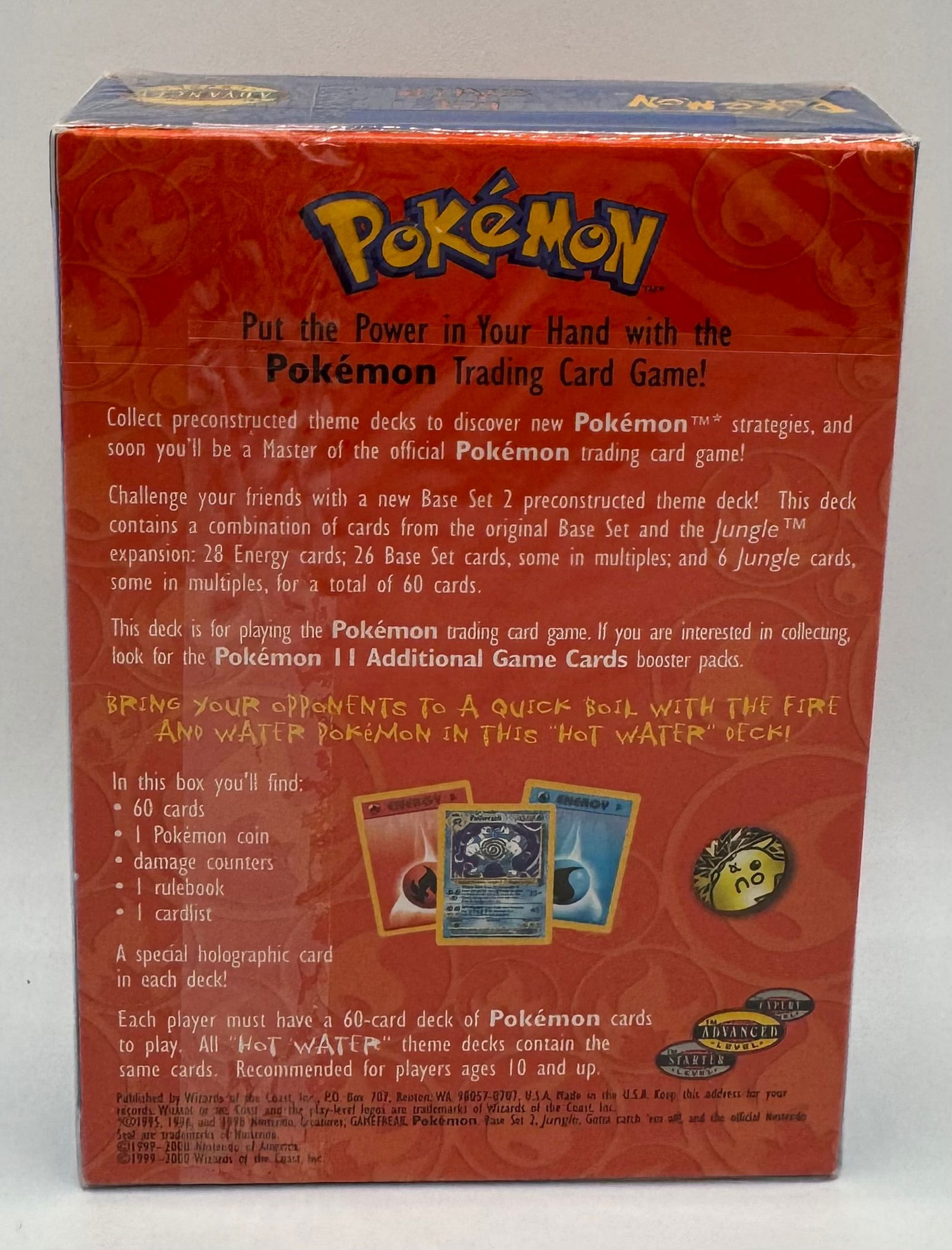 1999 2000 Pokémon TCG Hot Water Theme Deck - Factory Sealed - 2