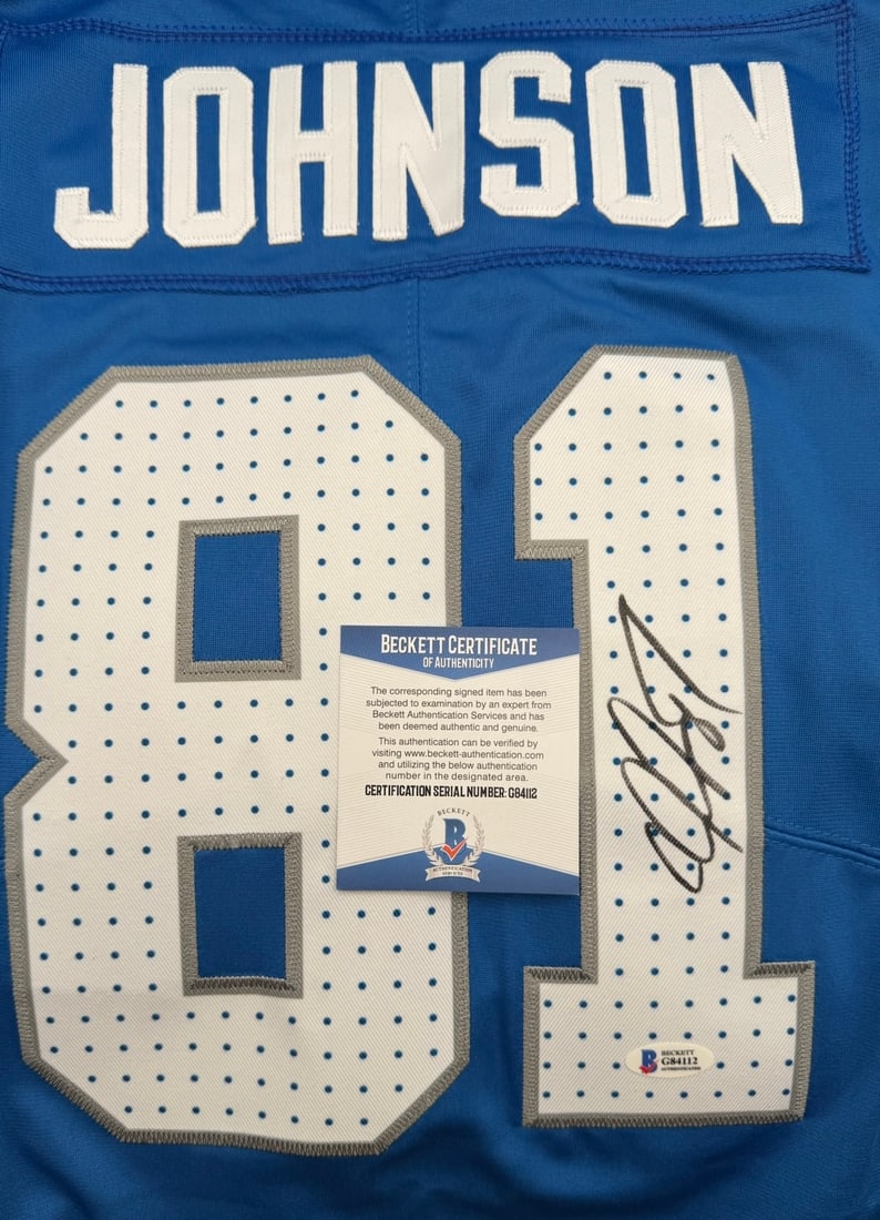 Calvin Johnson Signed Detroit Lions Jersey - Beckett Authenticated (BAS) (1 of 1)