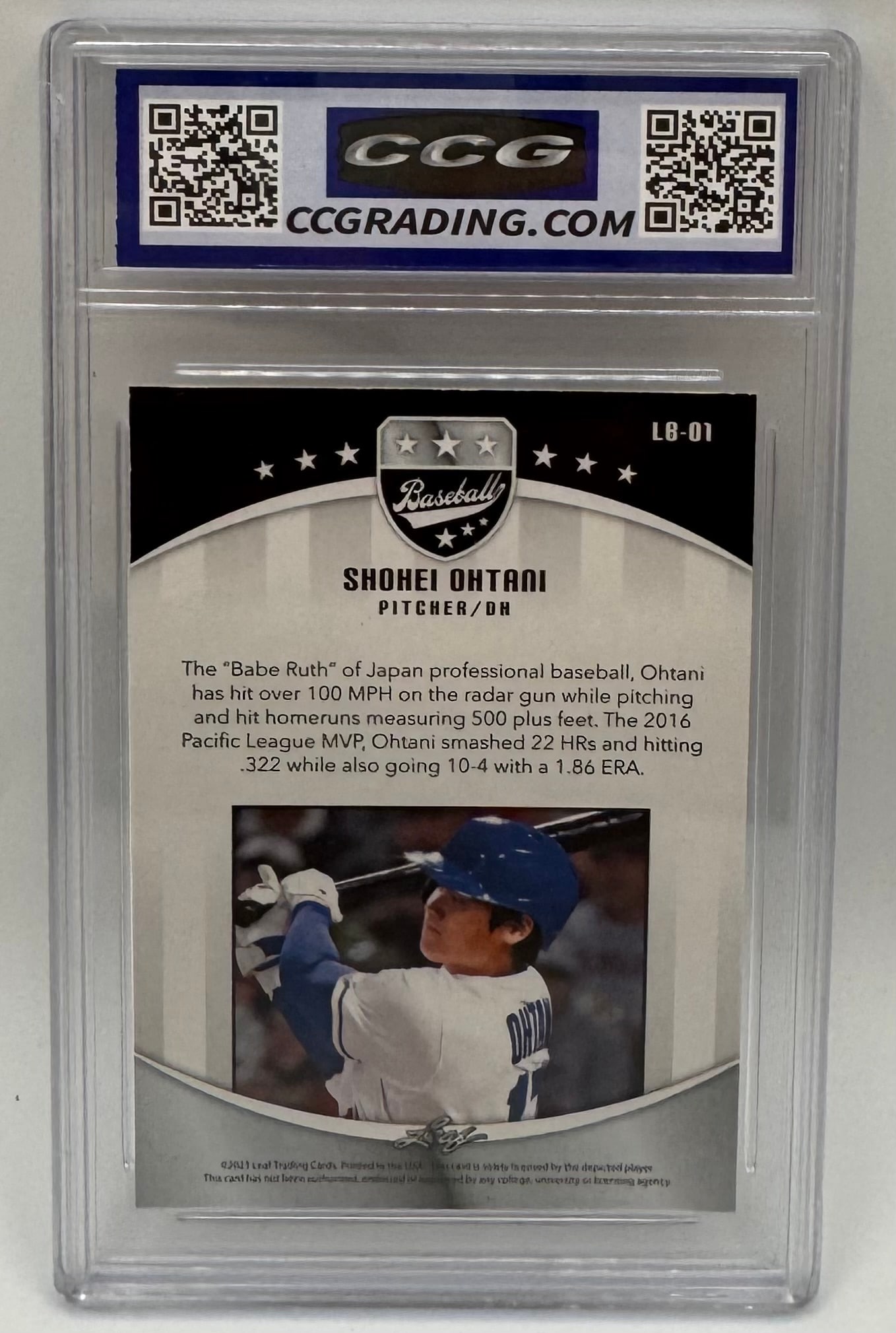 Shohei Ohtani 2023 Leaf #LB-01 Baseball Pitcher/DH - CCG 10 Gem Mint - 2