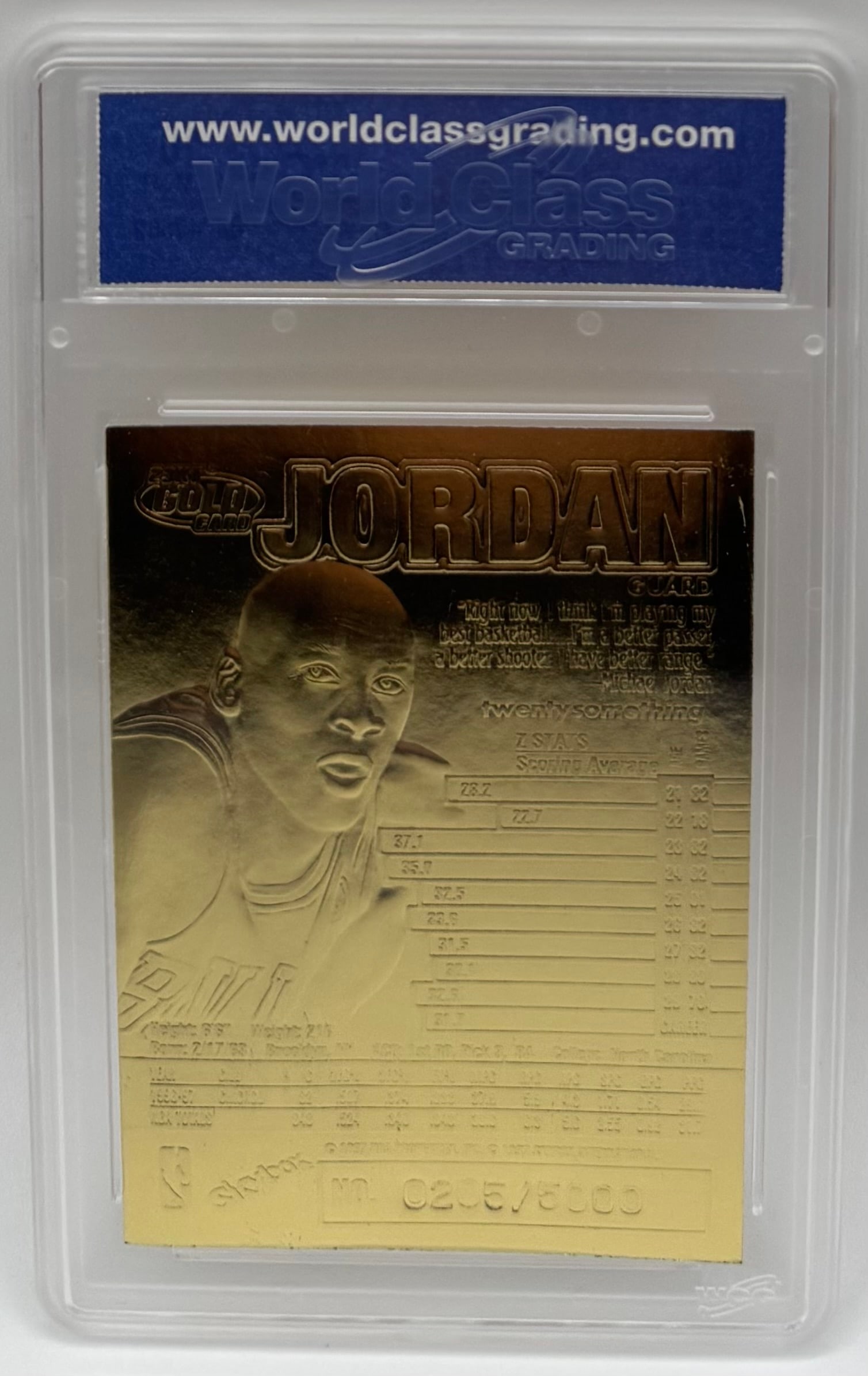 Michael Jordan 1997 SkyBox Z-Force 23KT Gold Card - Red Hologram - WCG 10 Gem Mint /5000 - 2