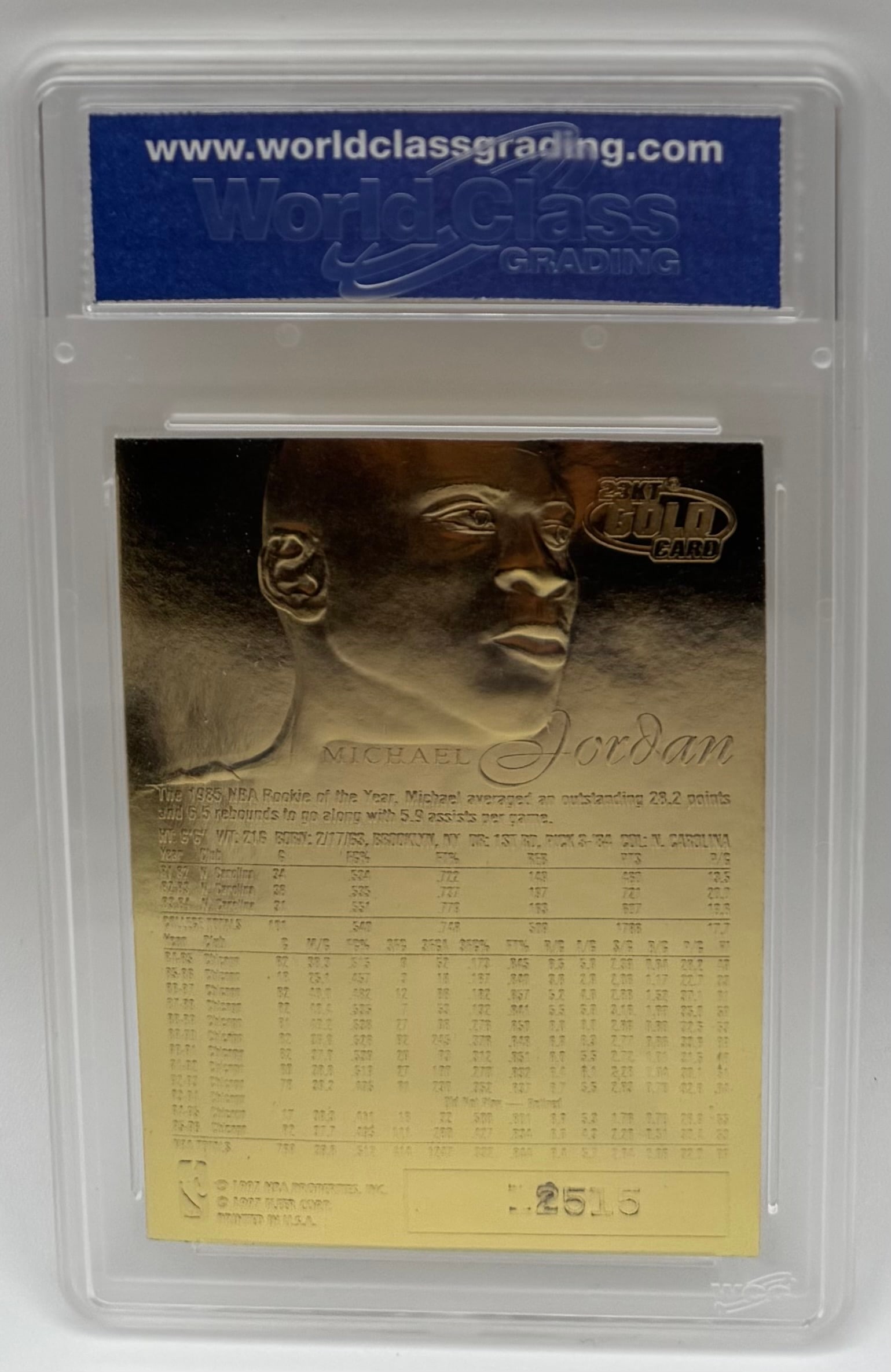 Michael Jordan 1996 Fleer Flair Showcase 23KT Gold Card - WCG 10 Gem Mint - 2