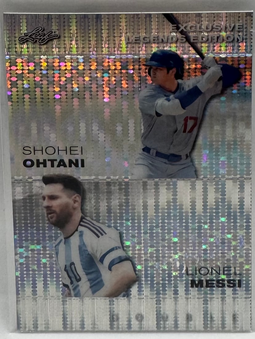 2023 Leaf Exclusive Legends Edition Shohei Ohtani & Lionel Messi Dual Multi-Sport Insert /25 (1 of 2)
