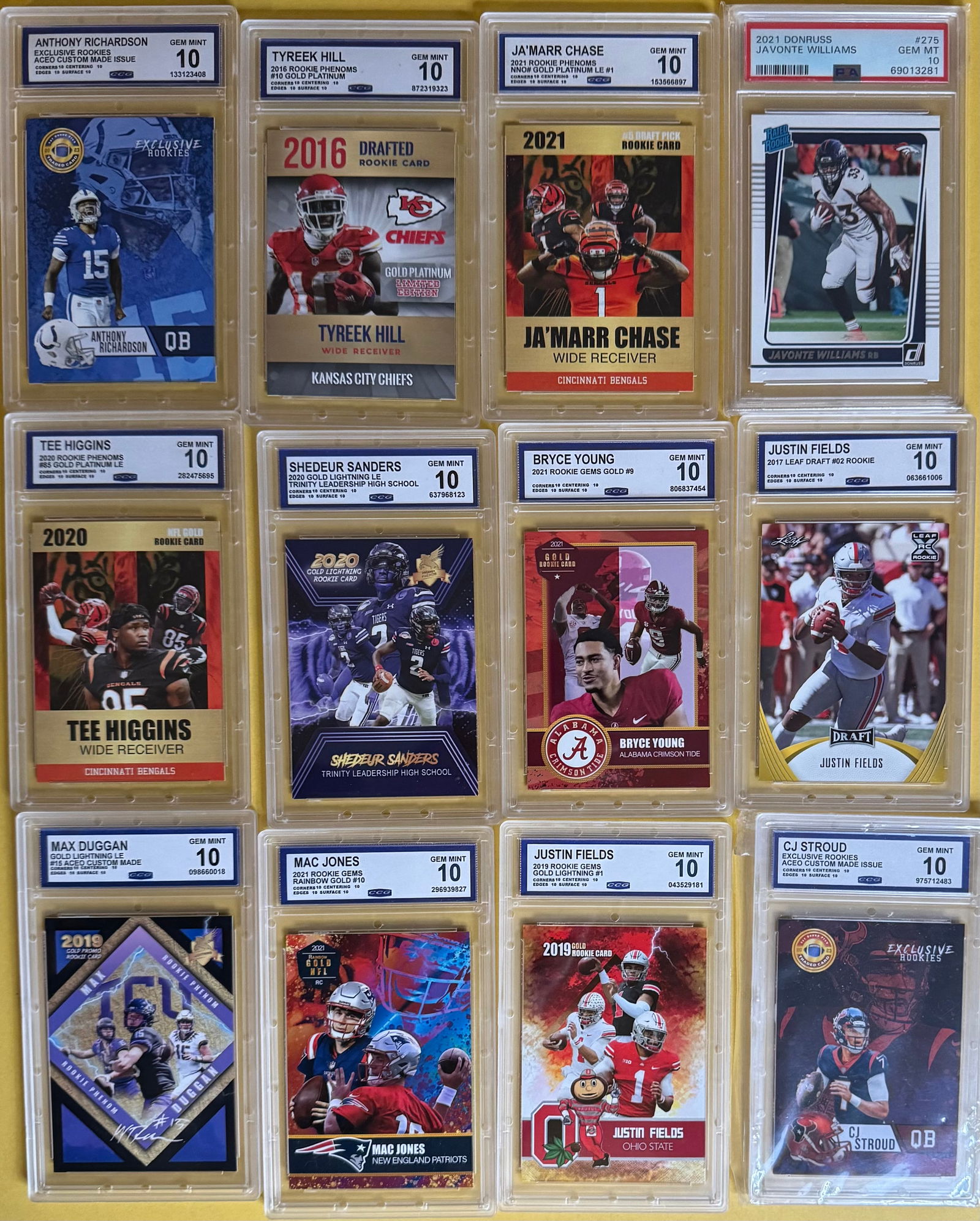 12 Football Prospect & Star Graded Card Collection (1 of 1)