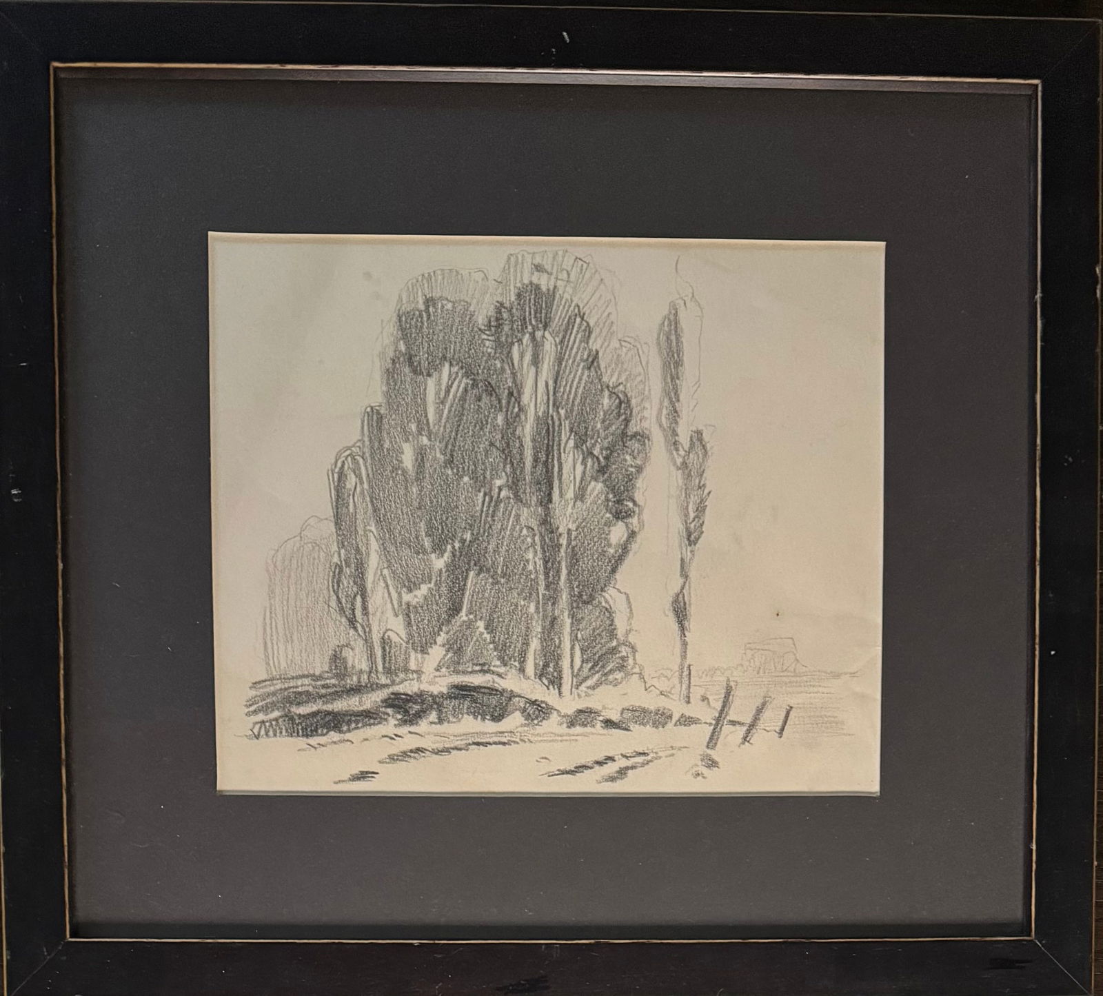 Samuel Hyde Harris Original Landscape Pencil Drawing - Certified Authentic (1 of 2)