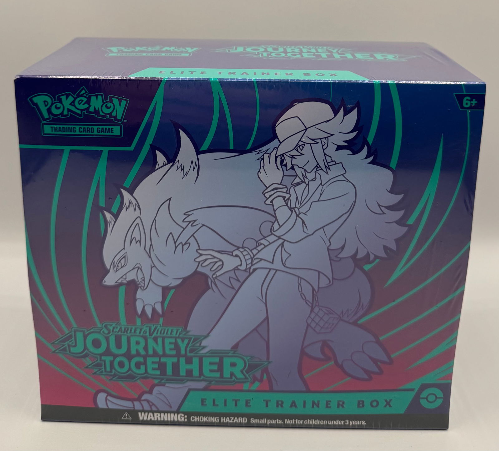 Pokémon TCG Scarlet & Violet Journey Together Elite Trainer Box - Factory Sealed: Expansion: Scarlet & Violet—Journey Together • Condition: Factory Sealed / New in Shrink • Featured Artwork: Features N and Zoroark. • Details: This Elite Trainer Box is