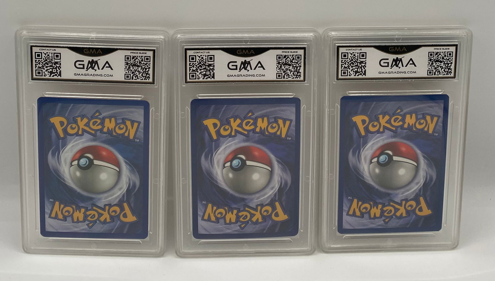 Lot of (4) Graded 1999 Pokémon Cards: PSA 6 1st Ed Pikachu & (3) GMA Mint 9 Classics - 2