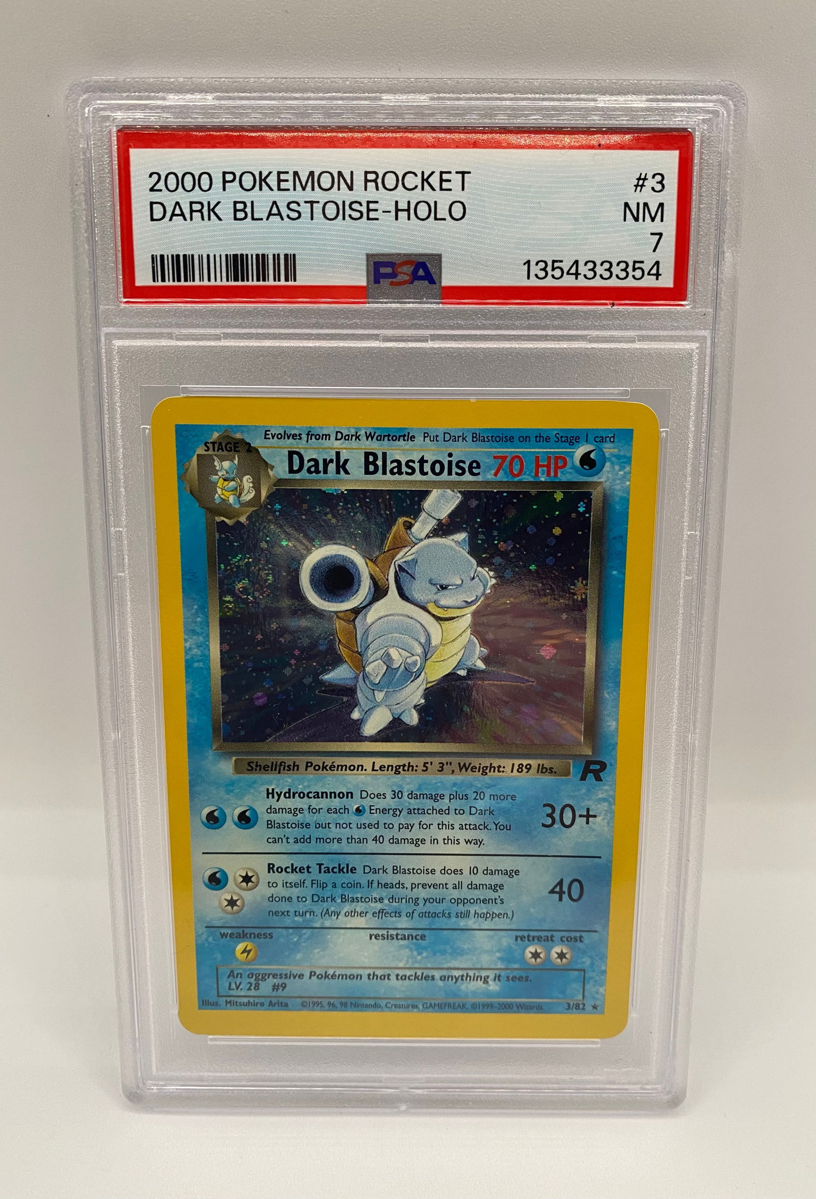 2000 Pokémon Team Rocket Dark Blastoise Holo PSA 7 NM (1 of 2)