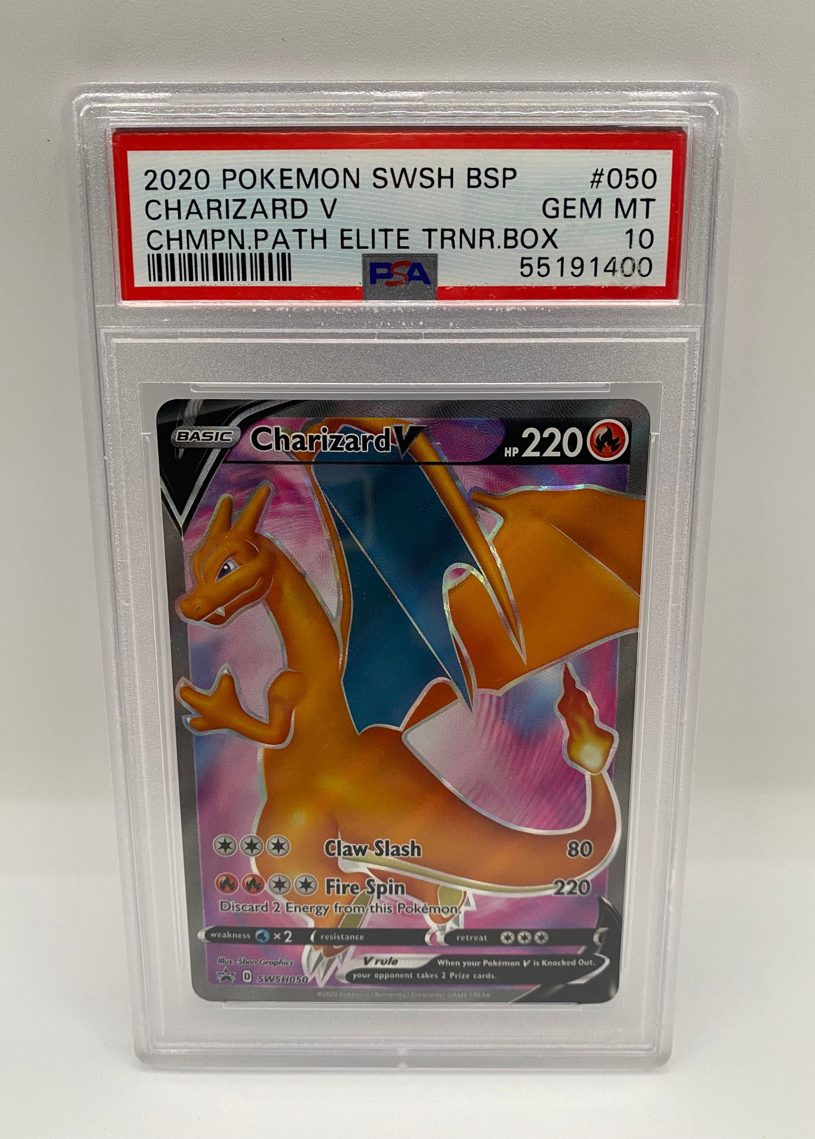 2020 Pokémon SWSH Champions Path Charizard V #050 – PSA 10 GEM MINT (1 of 1)