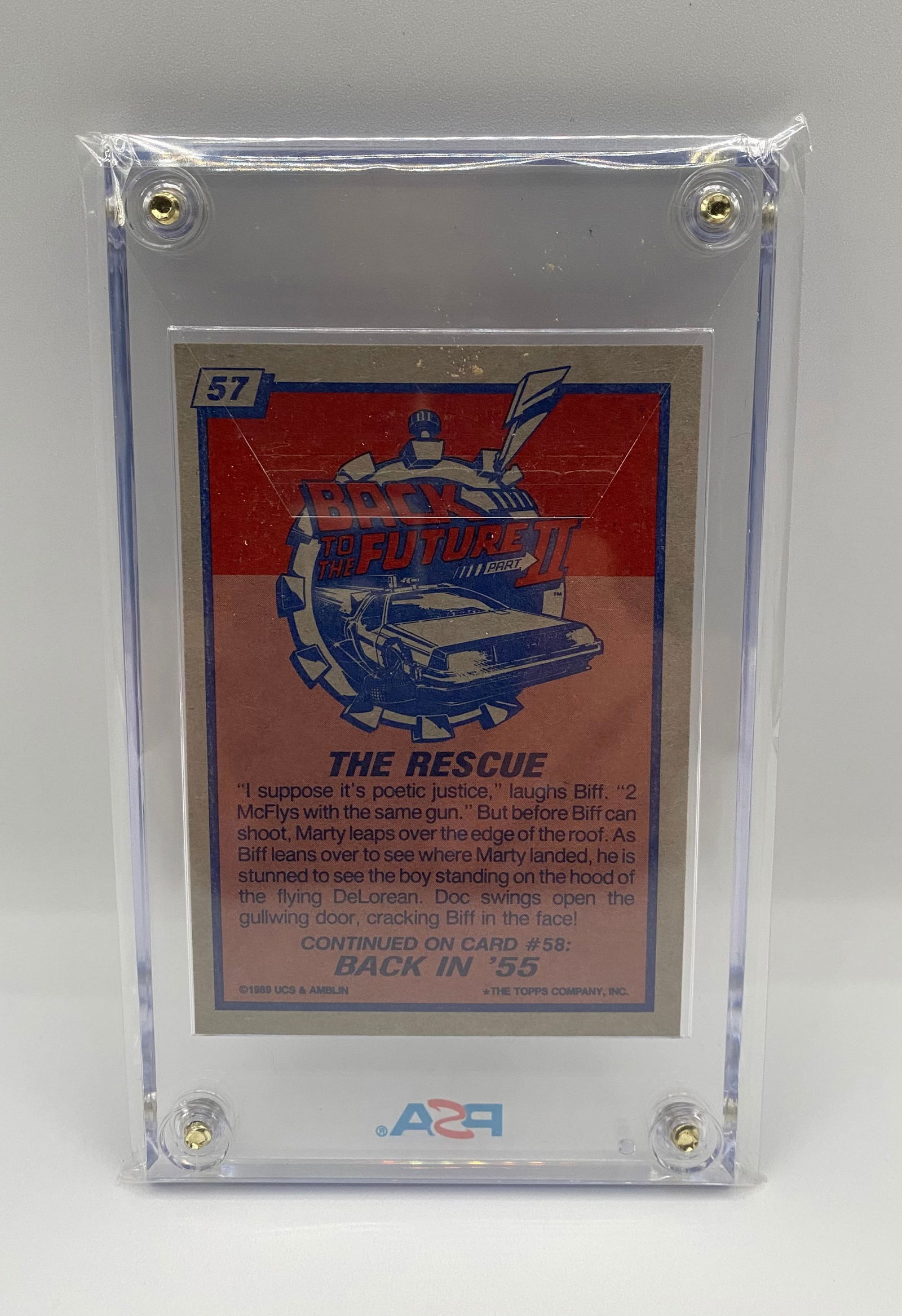 Signed Topps Back to the Future #57 "The Rescue" Card - 2