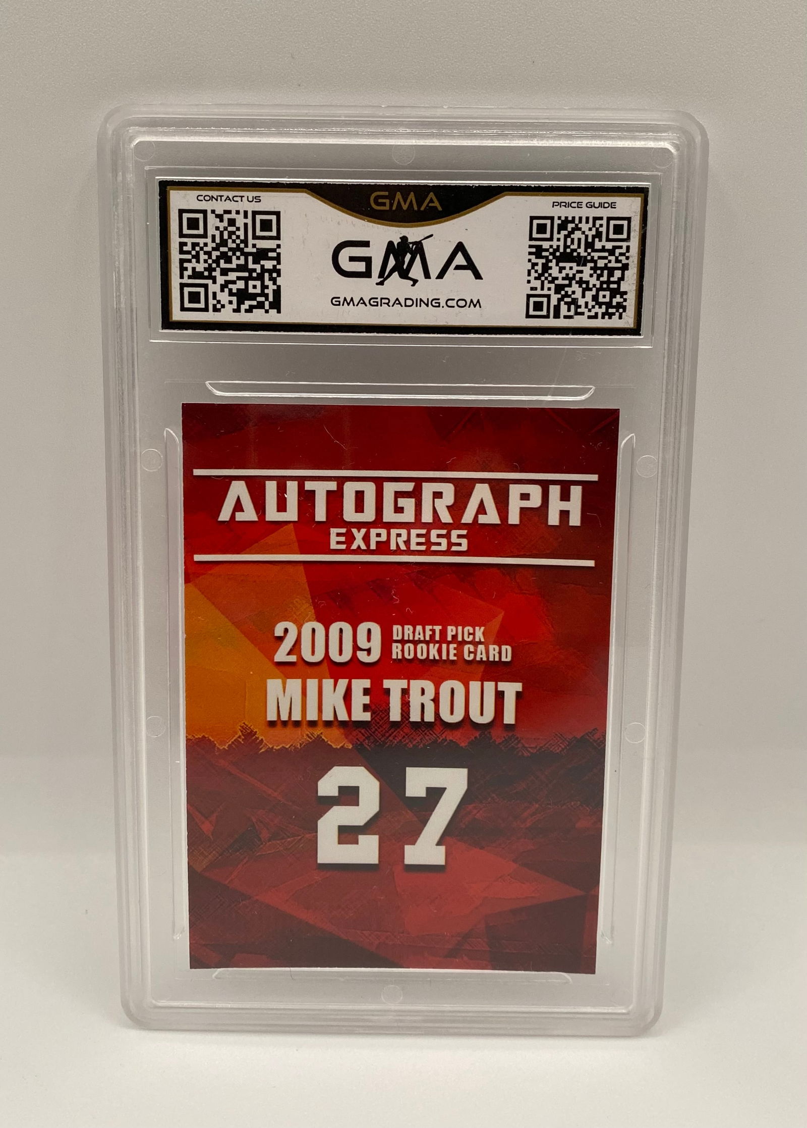 Mike Trout 2009 Draft Pick ACEO Custom Card - Facsimile Auto - GMA Gem MT 10 - 2