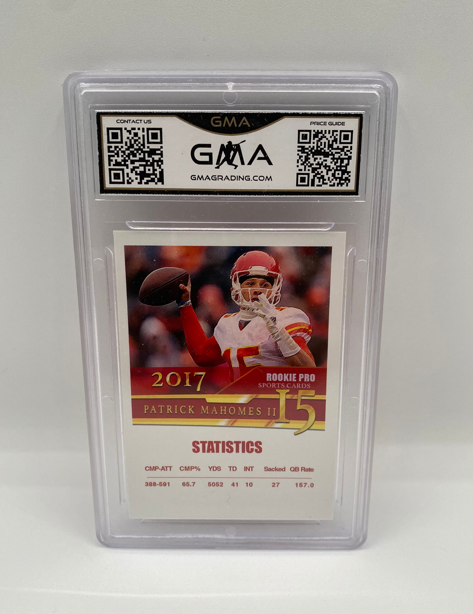 2017 Patrick Mahomes II ACEO Custom Art Card - GMA Graded Gem MT 10 - 2