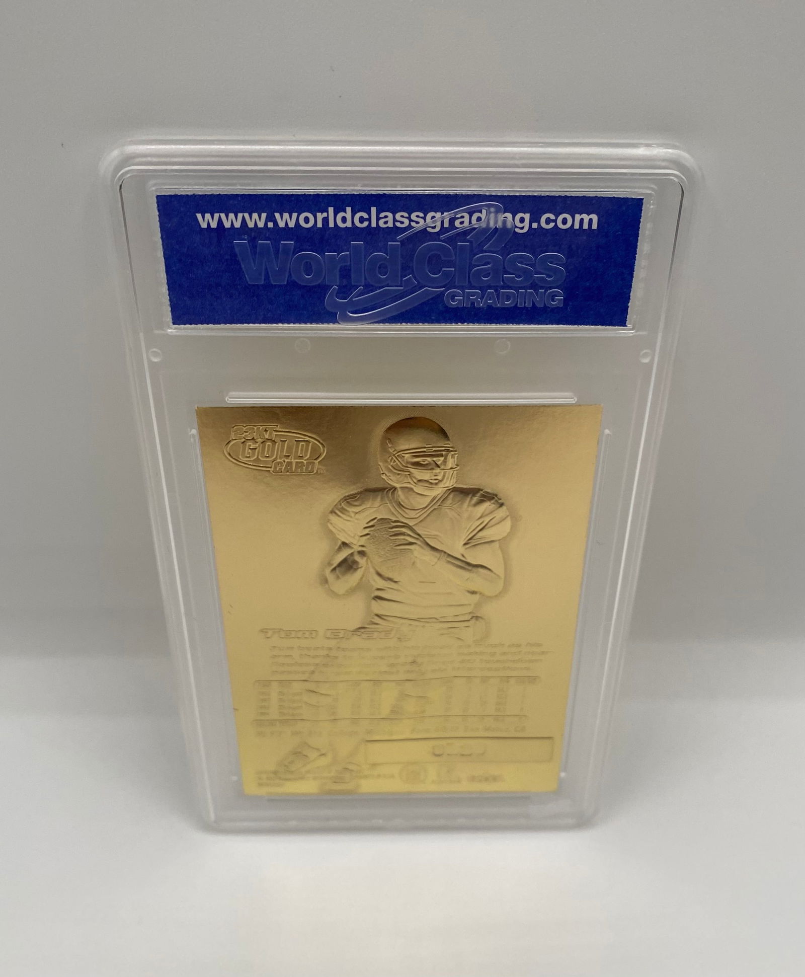 2000 Fleer Ultra 23KT Gold Tom Brady Rookie Blue Metallic - WCG 10 GEM-MT - 2