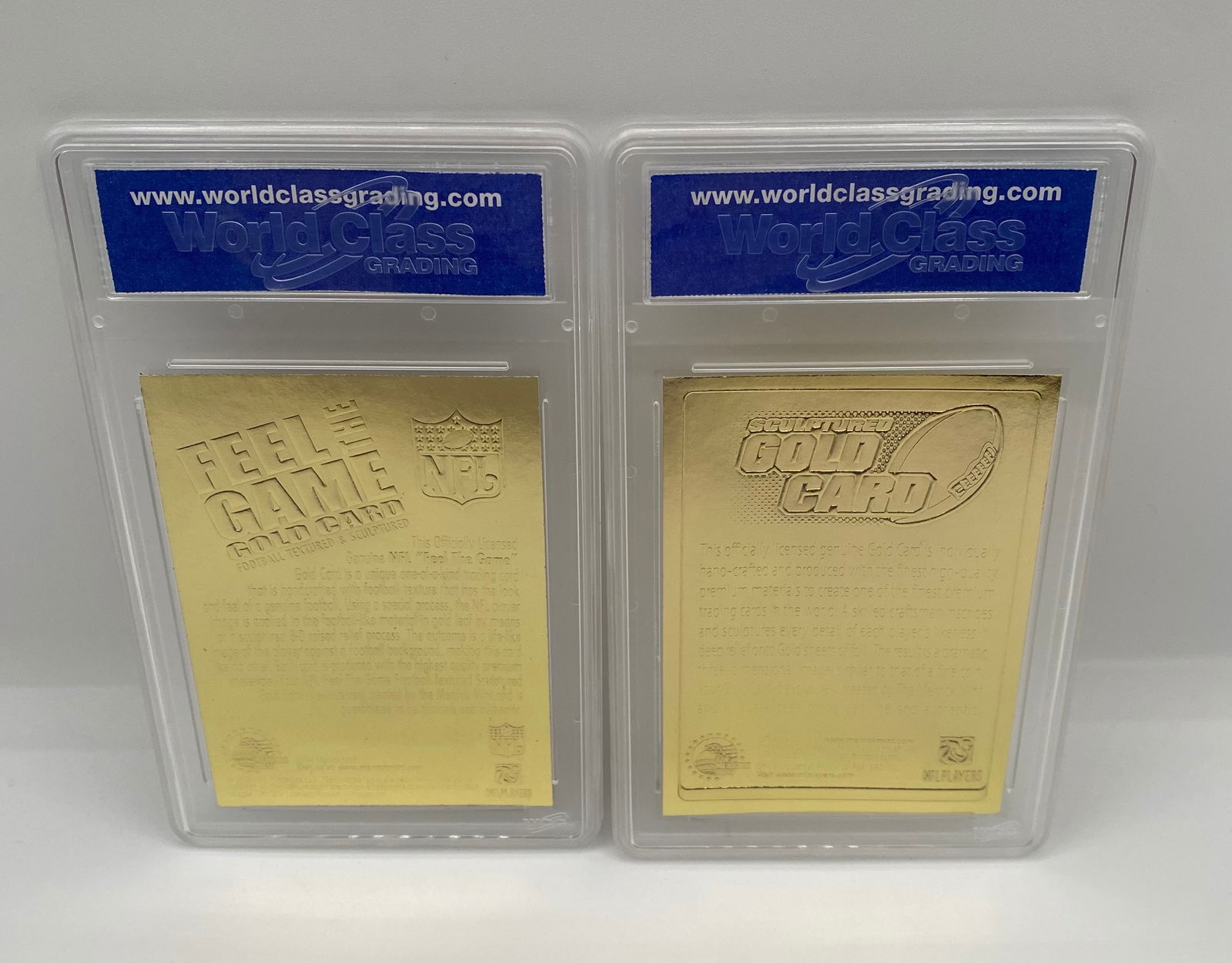 Tom Brady Graded Merrick Mint Pair - 23K Gold & 2000 Draft Pick - WCG Gem MT 10 - 2