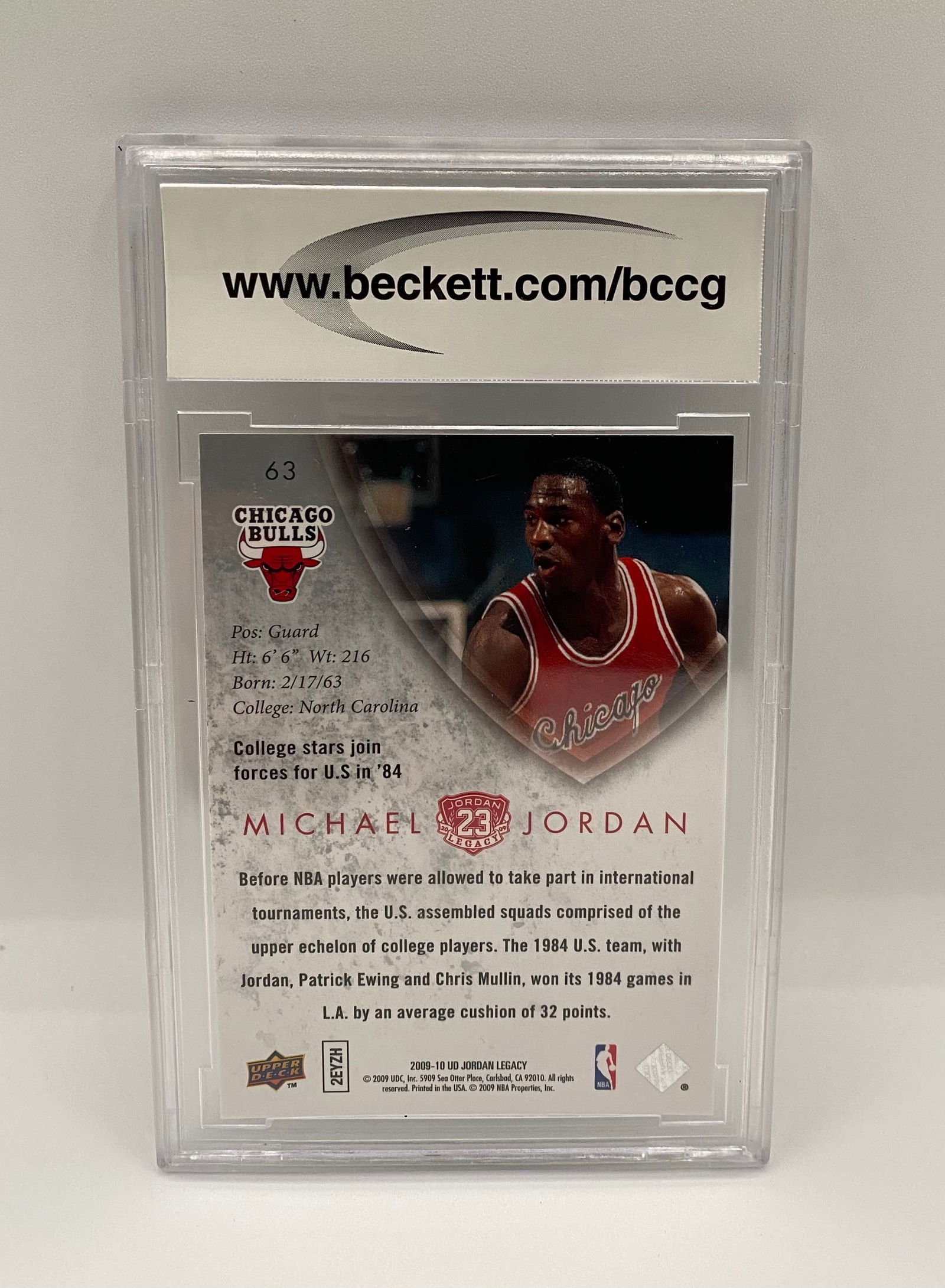 BCCG 10 Graded 2009-10 Upper Deck MJ Legacy Collection Gold #63 - Michael Jordan - 2