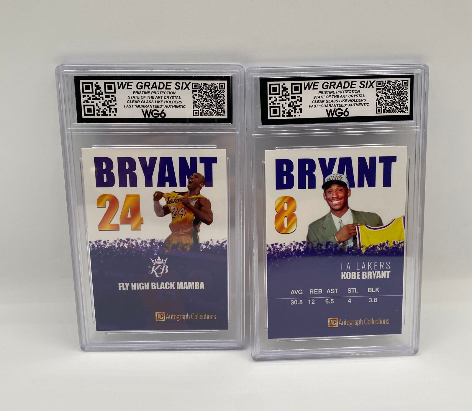(2) Kobe Bryant Custom ACEO Facsimile Signature Cards - WG6 10 Gem-Mint - 2