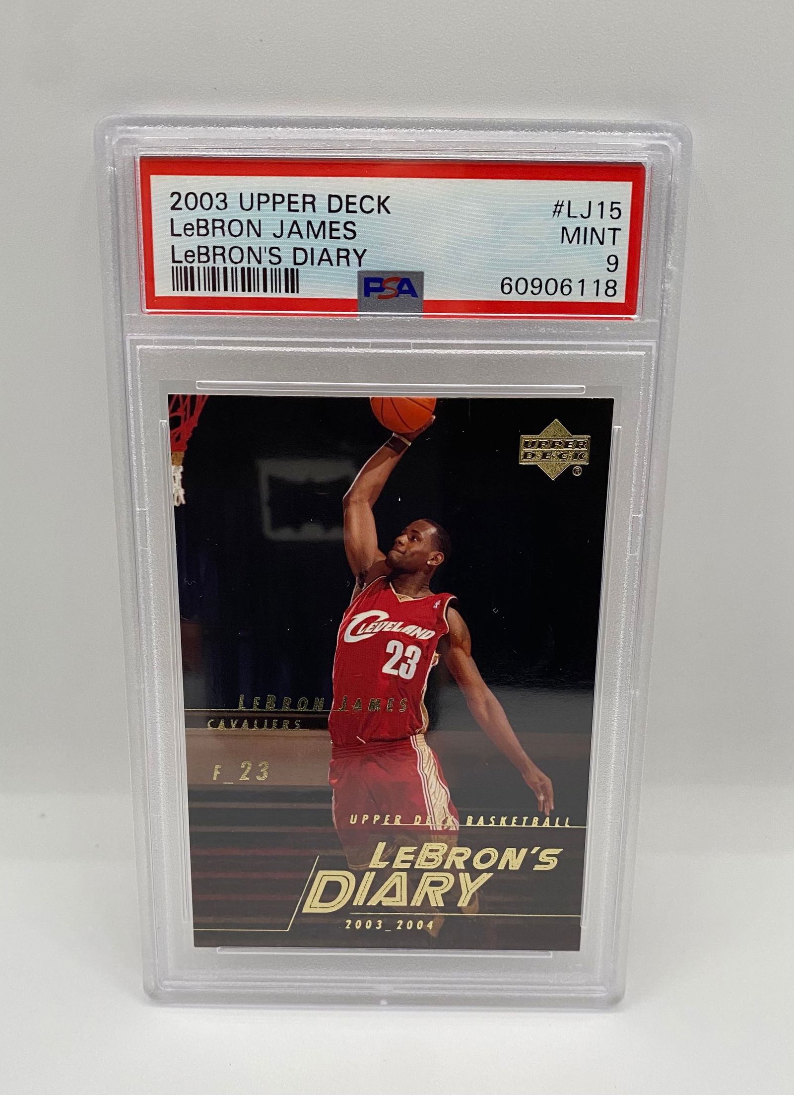 2003 Upper Deck LeBron James LeBron's Diary PSA 9 MINT (1 of 2)